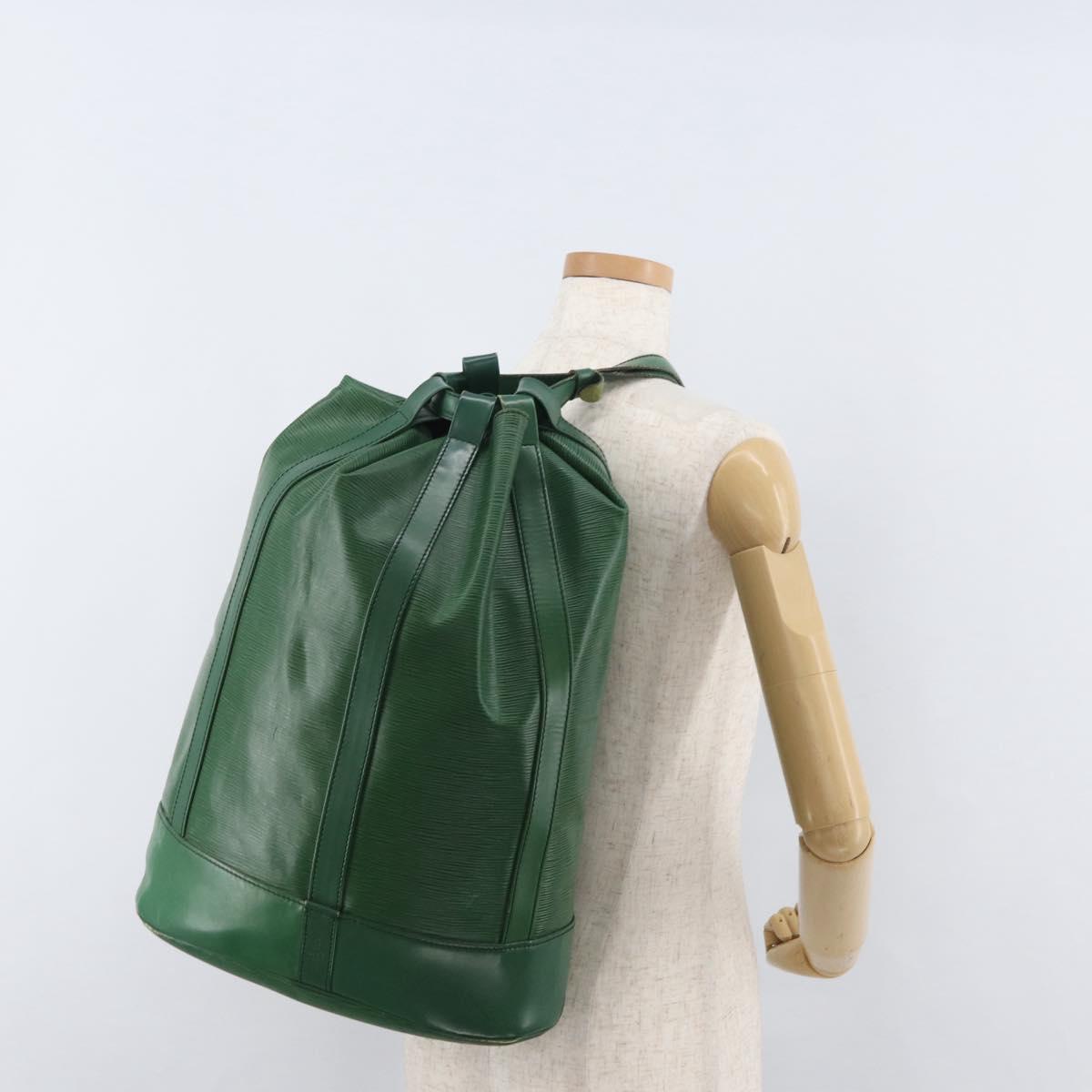 LOUIS VUITTON Epi Randonnee GM Shoulder Bag Green M43084 LV Auth 178881