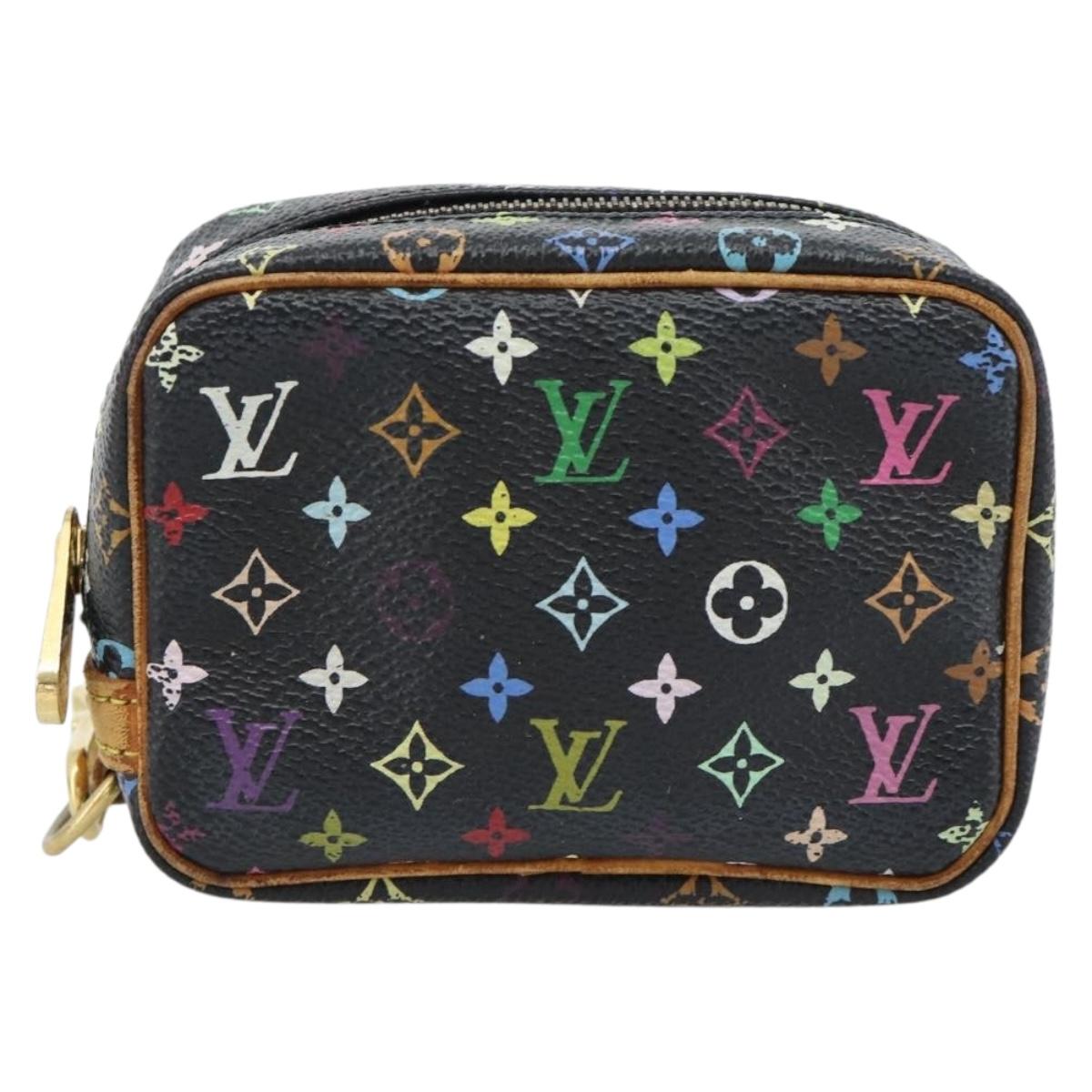 LOUIS VUITTON Monogram Multicolor Trousse Wapity Pouch Black M58034 Auth 178884