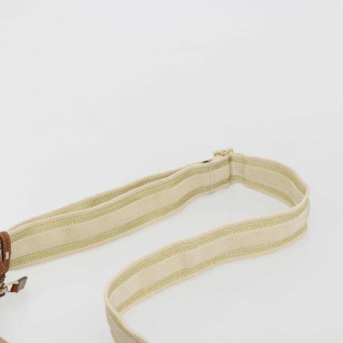 GUCCI GG Canvas Shoulder Bag Nylon Beige Gold 181092 Auth 178909