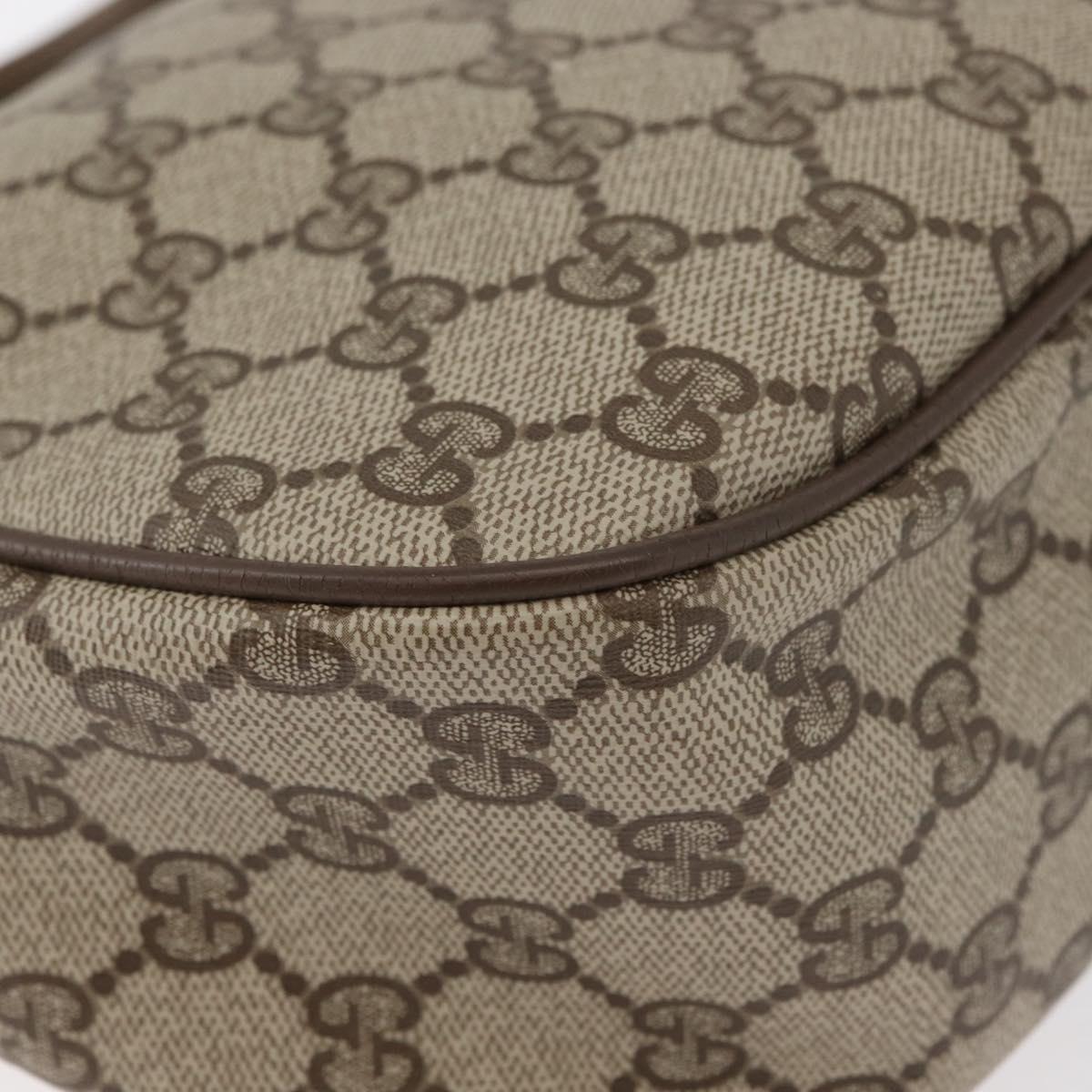 GUCCI GG Supreme Web Sherry Line Bag PVC Beige Gold 89 02 077 Auth 178937
