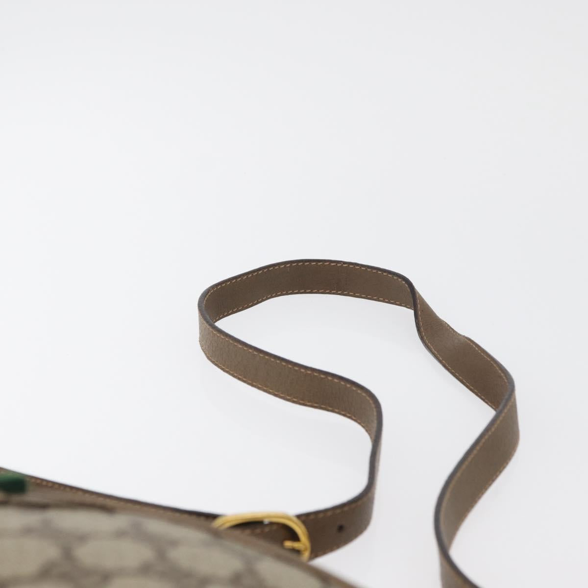 GUCCI GG Supreme Web Sherry Line Bag PVC Beige Gold 89 02 077 Auth 178937