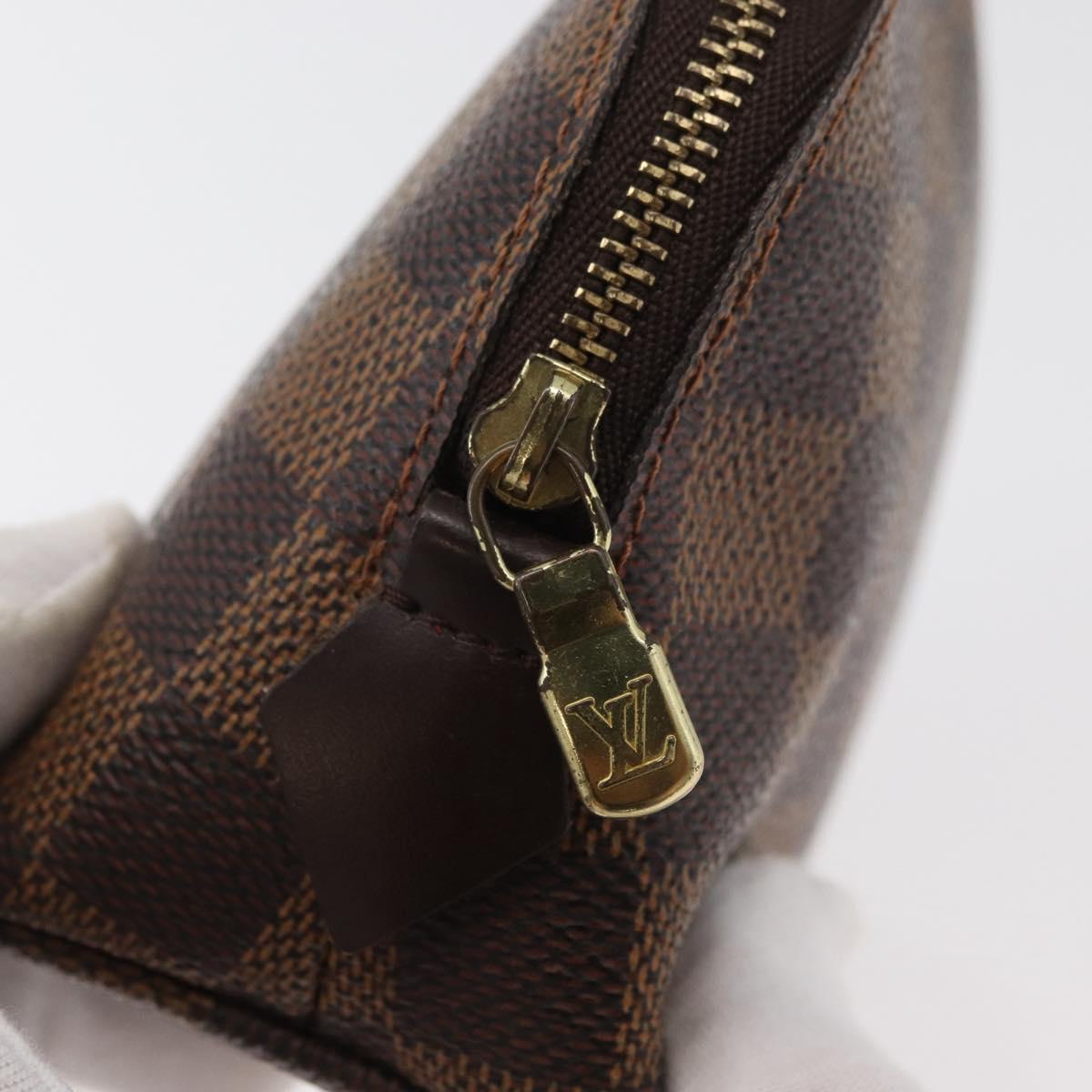 LOUIS VUITTON Damier Ebene Pochette Cosmetic PM Pouch N47516 LV Auth 178952
