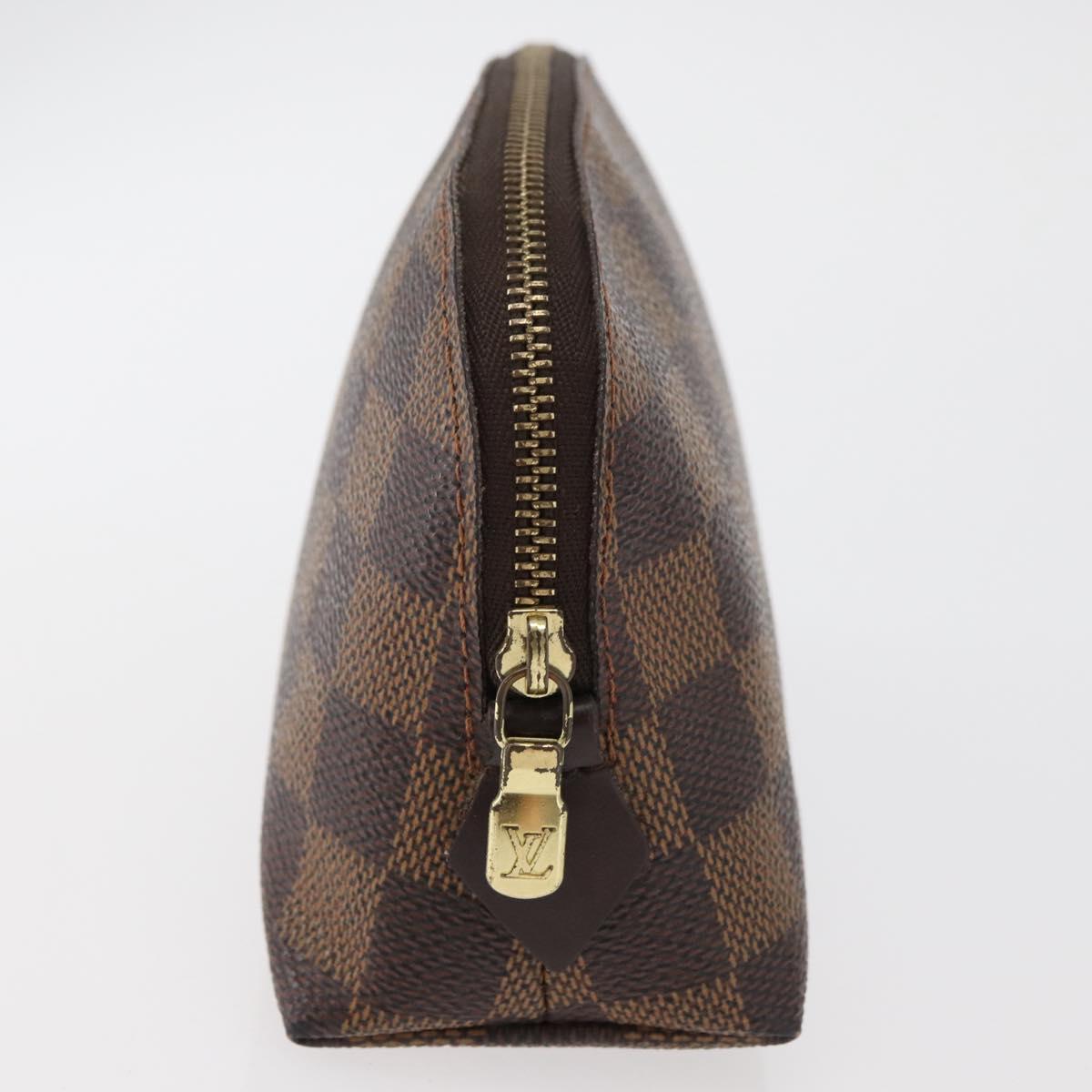 LOUIS VUITTON Damier Ebene Pochette Cosmetic PM Pouch N47516 LV Auth 178952