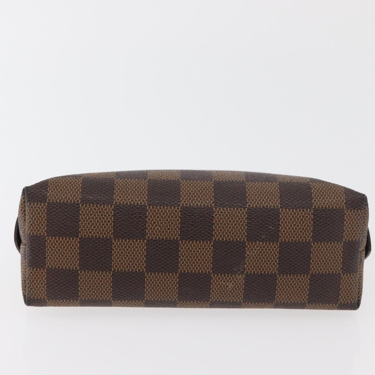 LOUIS VUITTON Damier Ebene Pochette Cosmetic PM Pouch N47516 LV Auth 178952