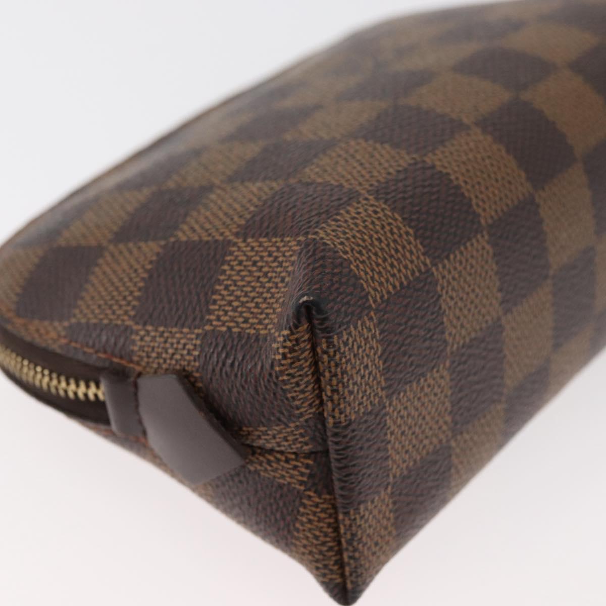 LOUIS VUITTON Damier Ebene Pochette Cosmetic PM Pouch N47516 LV Auth 178952