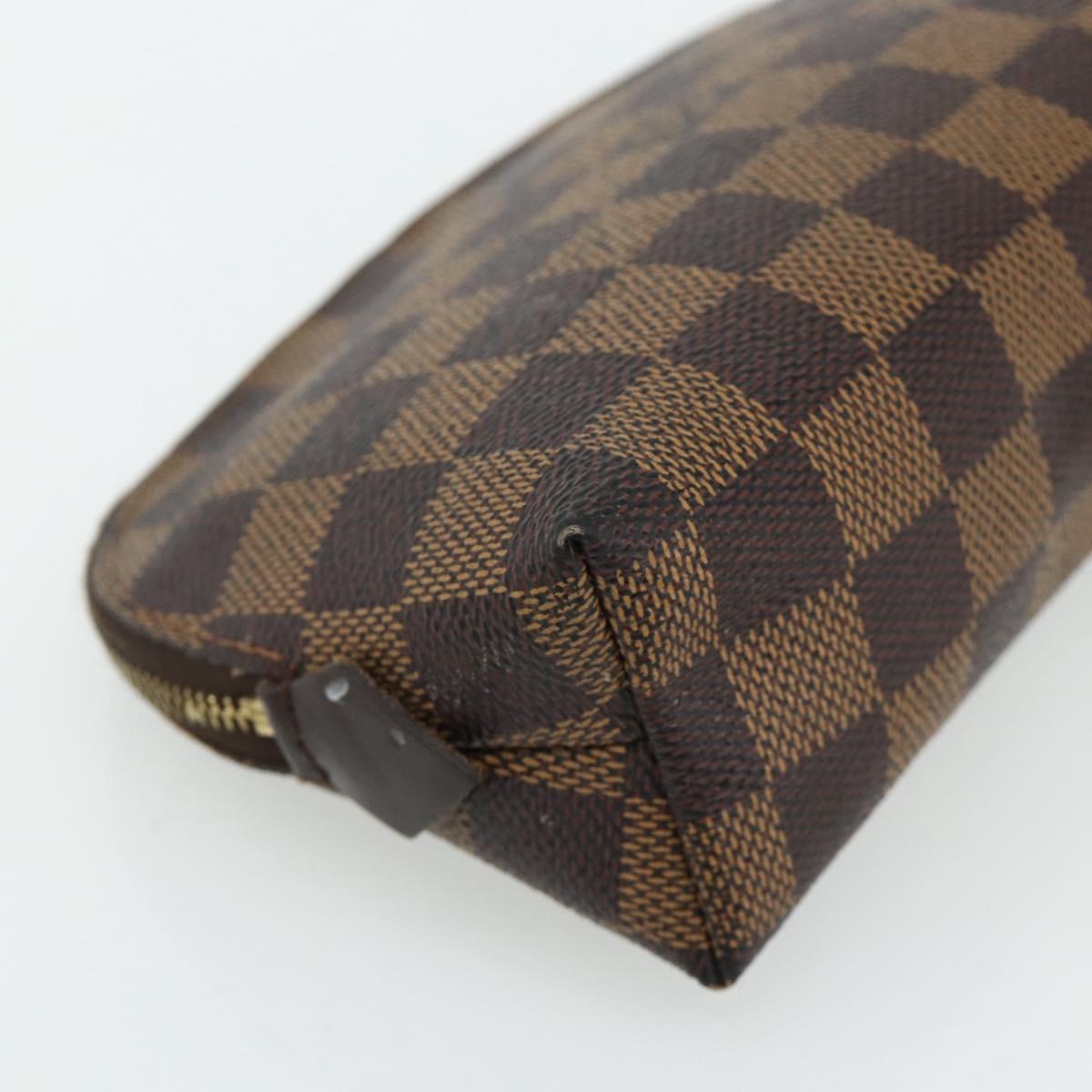 LOUIS VUITTON Damier Ebene Pochette Cosmetic PM Pouch N47516 LV Auth 178953