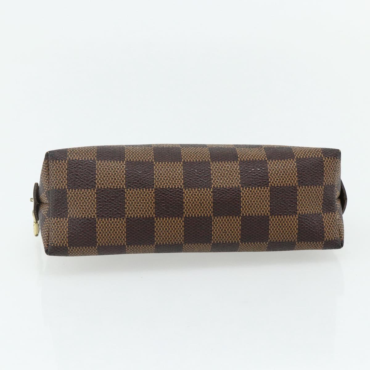 LOUIS VUITTON Damier Ebene Pochette Cosmetic PM Pouch N47516 LV Auth 178953