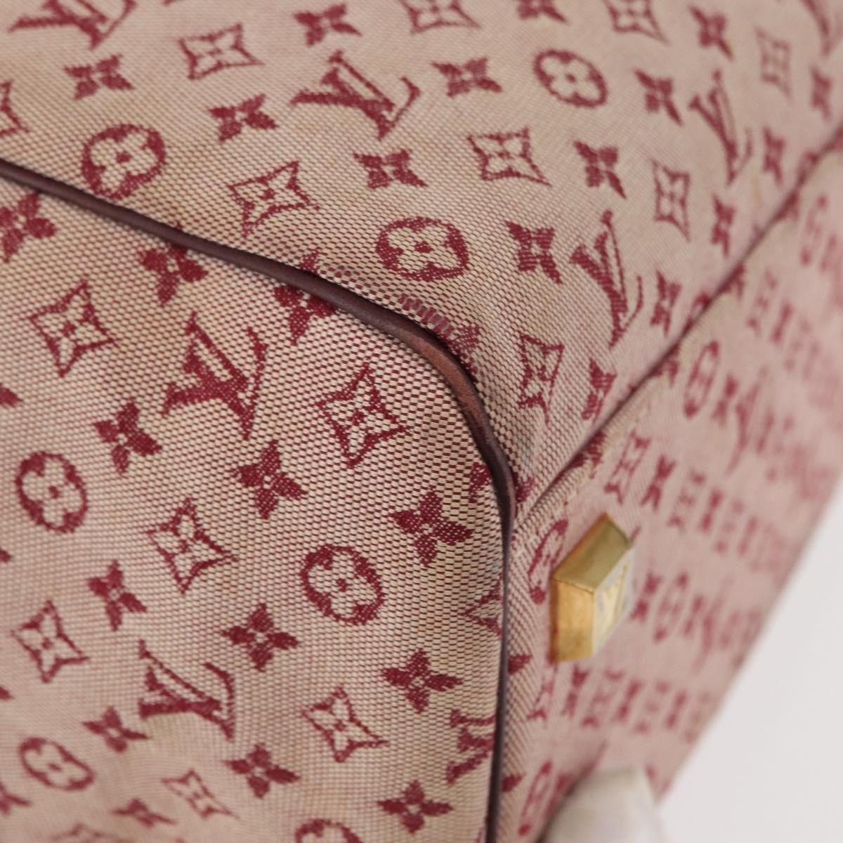 LOUIS VUITTON Monogram Mini Josephine GM Hand Bag Red M92213 LV Auth 178965