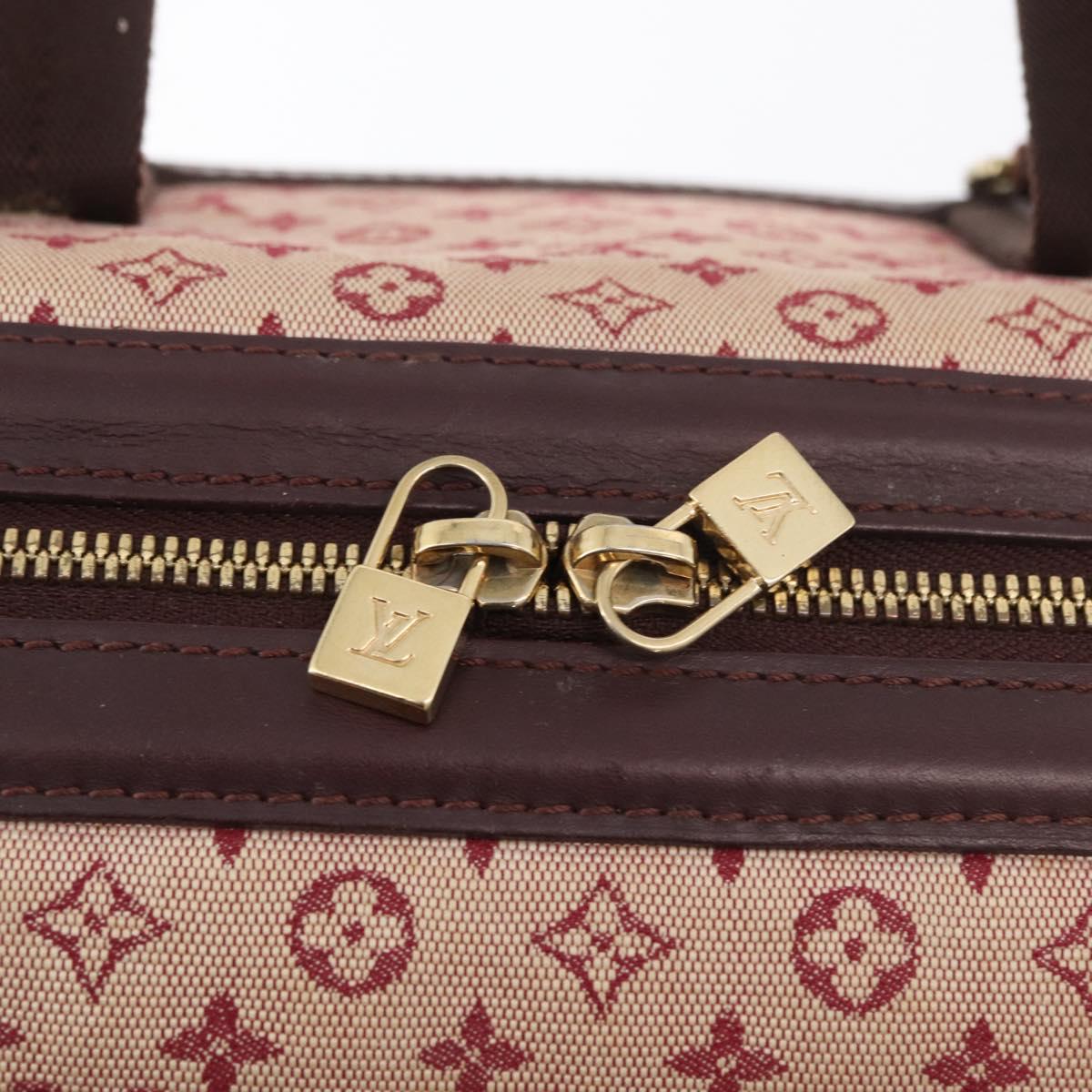 LOUIS VUITTON Monogram Mini Josephine GM Hand Bag Red M92213 LV Auth 178965