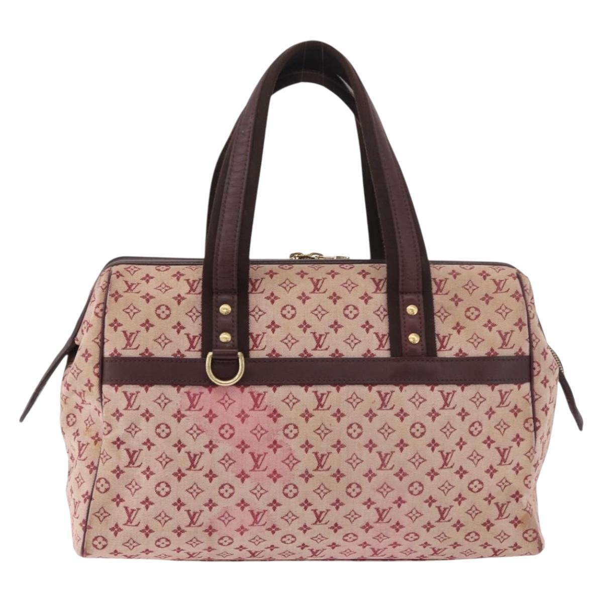 LOUIS VUITTON Monogram Mini Josephine GM Hand Bag Red M92213 LV Auth 178965