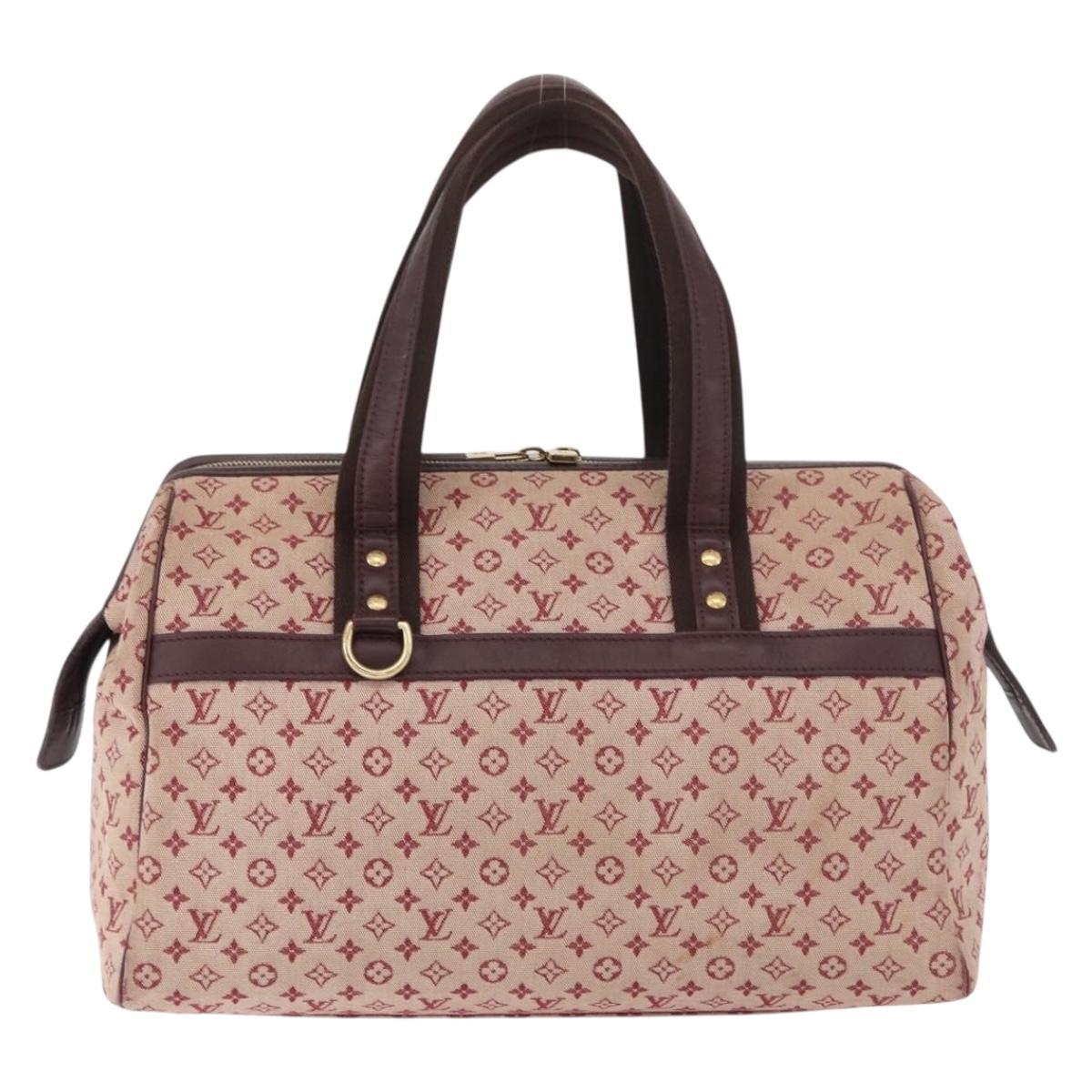 LOUIS VUITTON Monogram Mini Josephine GM Hand Bag Red M92213 LV Auth 178965