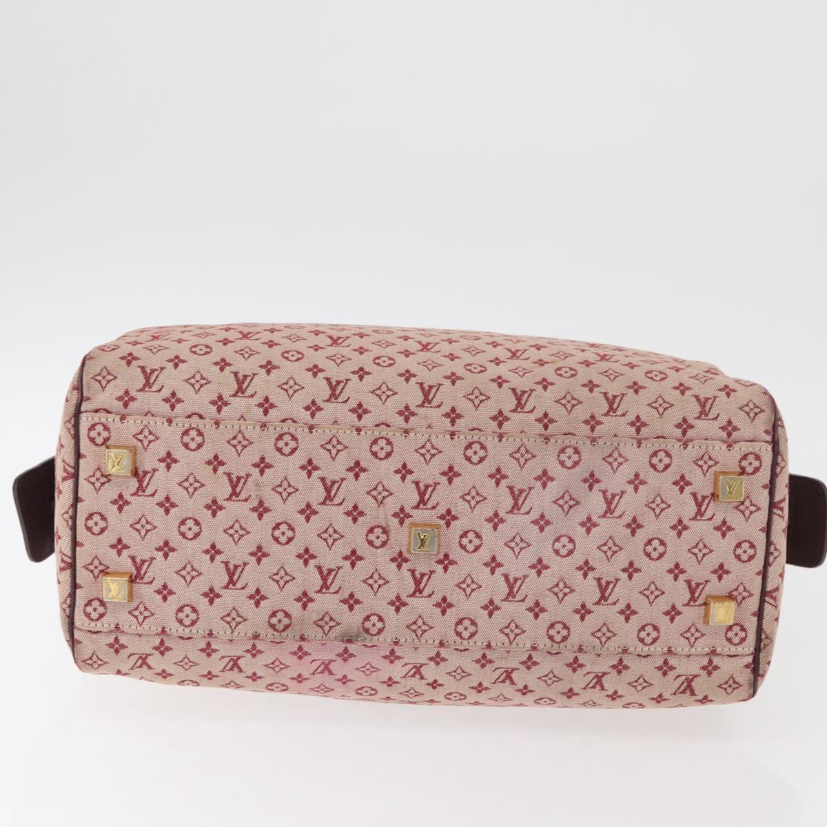 LOUIS VUITTON Monogram Mini Josephine GM Hand Bag Red M92213 LV Auth 178965