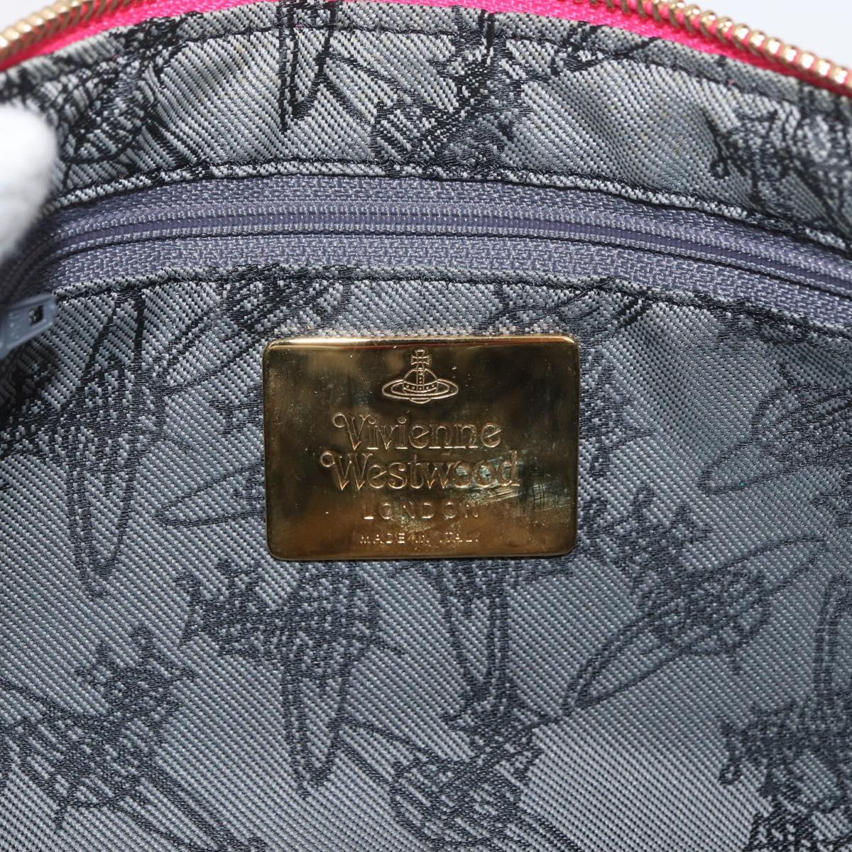 Vivienne Westwood Shoulder Bag PVC Pink Gold Auth 178973A