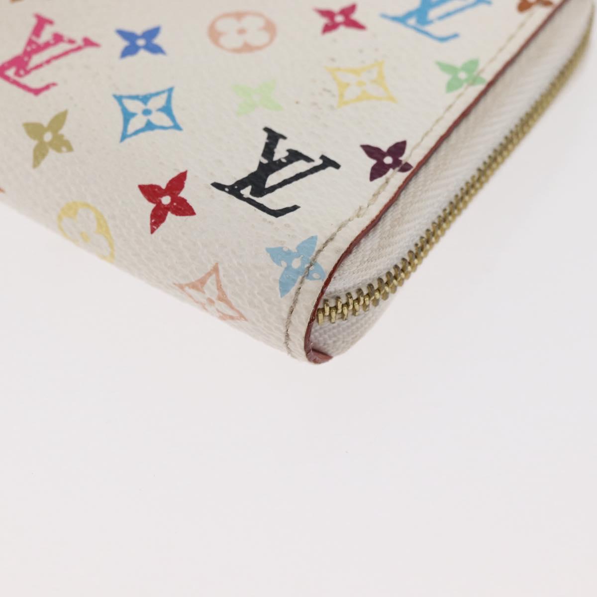 LOUIS VUITTON Multicolor Zippy Coin Purse Coin Purse White M93741 Auth 178977A