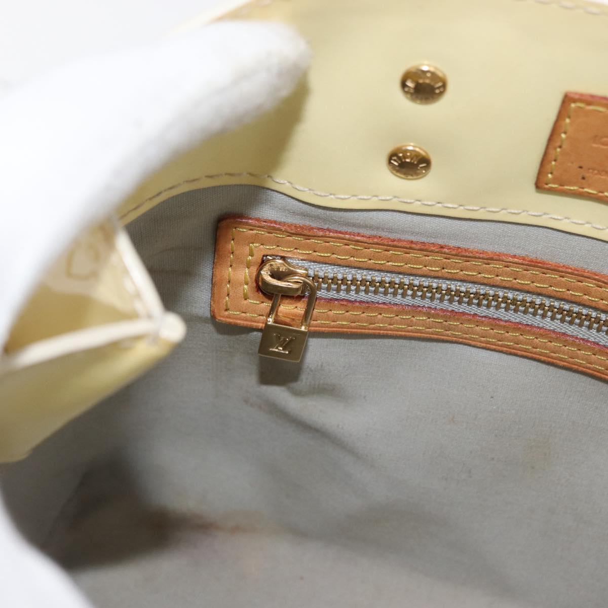 LOUIS VUITTON Monogram Vernis Reade PM Hand Bag Perle M91336 LV Auth 178983