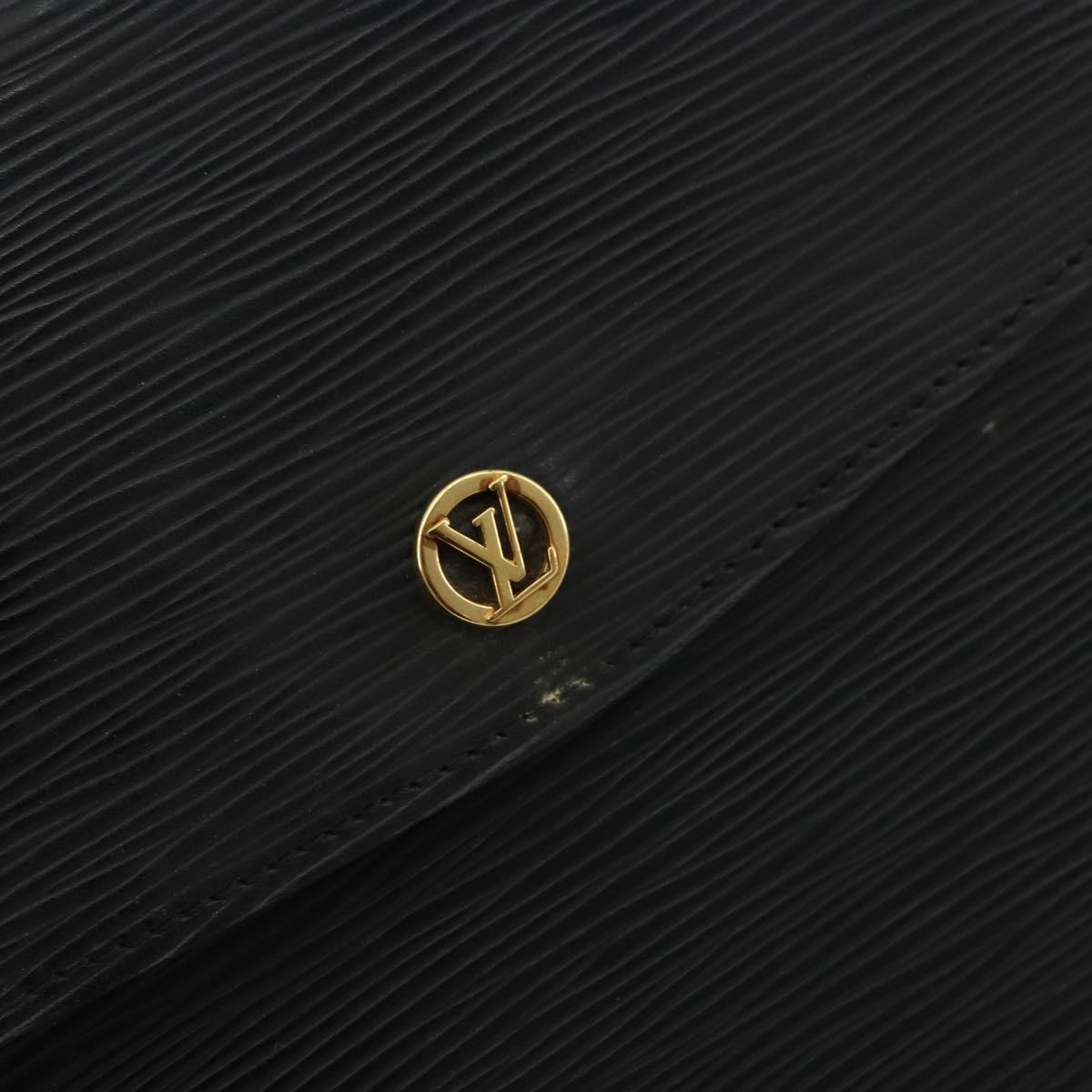 LOUIS VUITTON Epi Montaigne 27 Clutch Bag Black M52652 LV Auth 179016