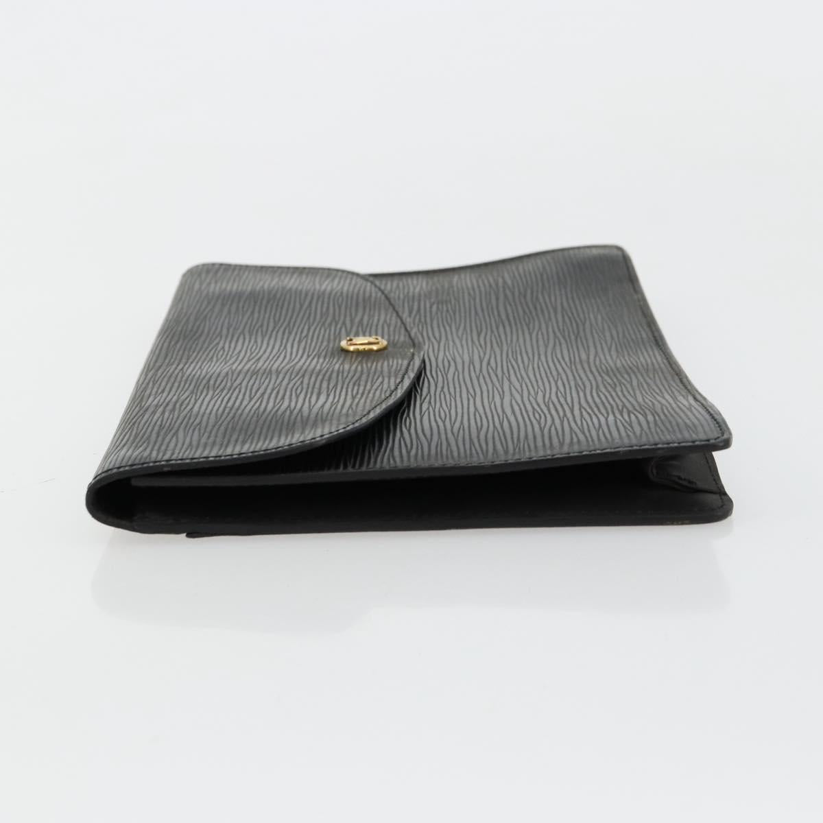 LOUIS VUITTON Epi Montaigne 27 Clutch Bag Black M52652 LV Auth 179016