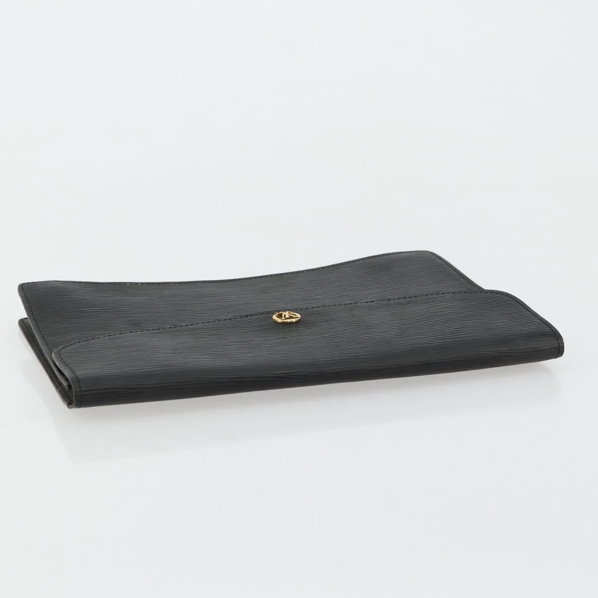 LOUIS VUITTON Epi Montaigne 27 Clutch Bag Black M52652 LV Auth 179016