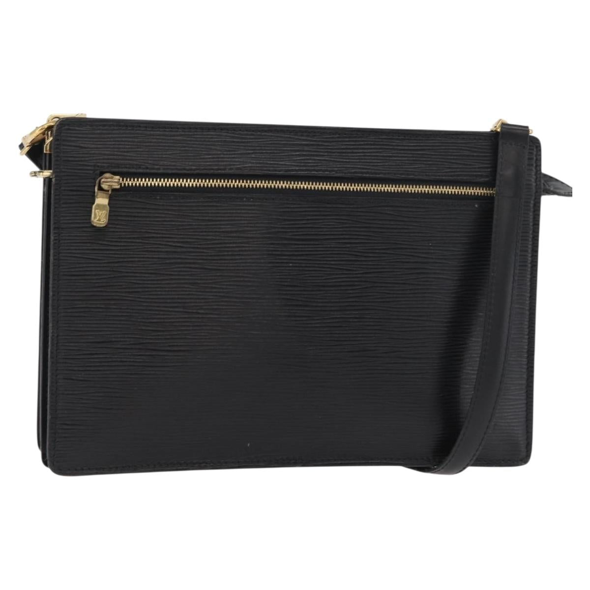 LOUIS VUITTON Epi Angian Shoulder Bag 2way Black M52112 LV Auth 179017