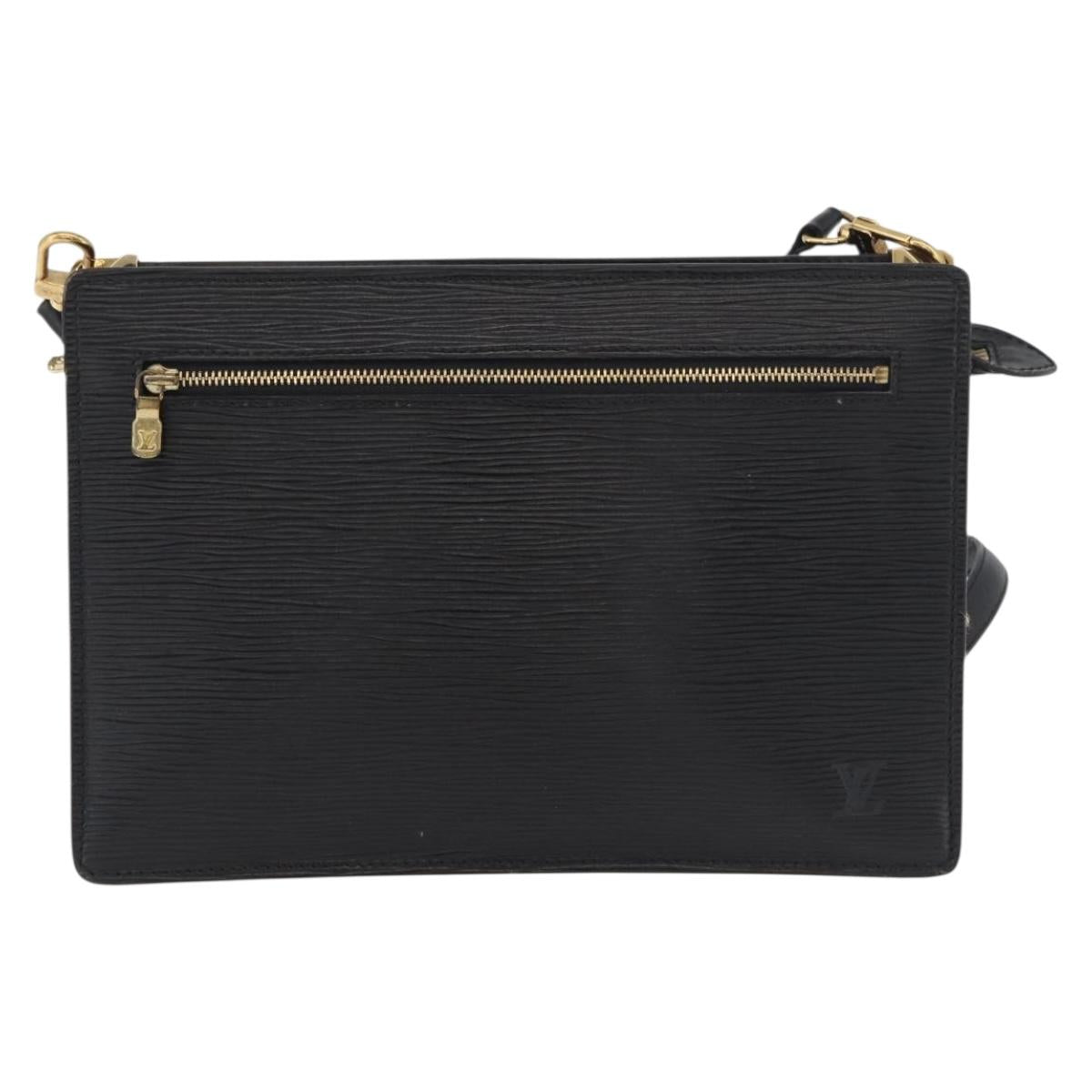 LOUIS VUITTON Epi Angian Shoulder Bag 2way Black M52112 LV Auth 179017