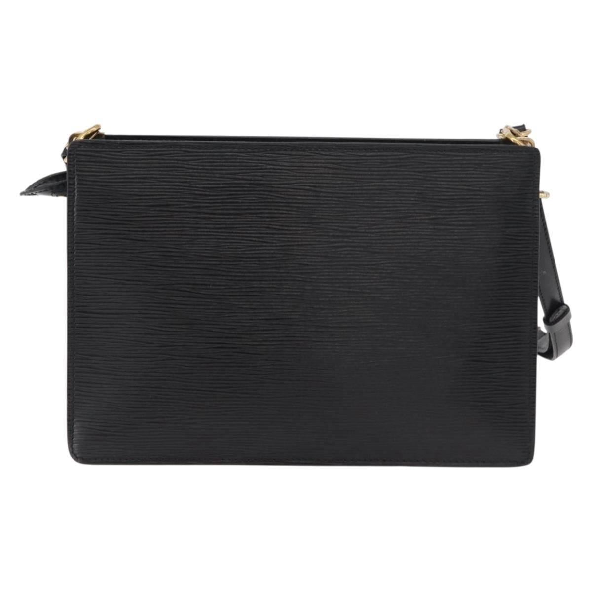 LOUIS VUITTON Epi Angian Shoulder Bag 2way Black M52112 LV Auth 179017