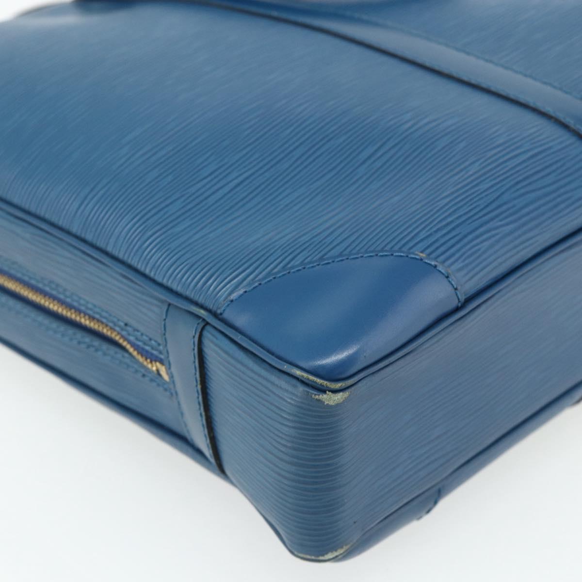 LOUIS VUITTON Epi Porte Documents Voyage Business Bag Blue M41144 LV Auth 179019