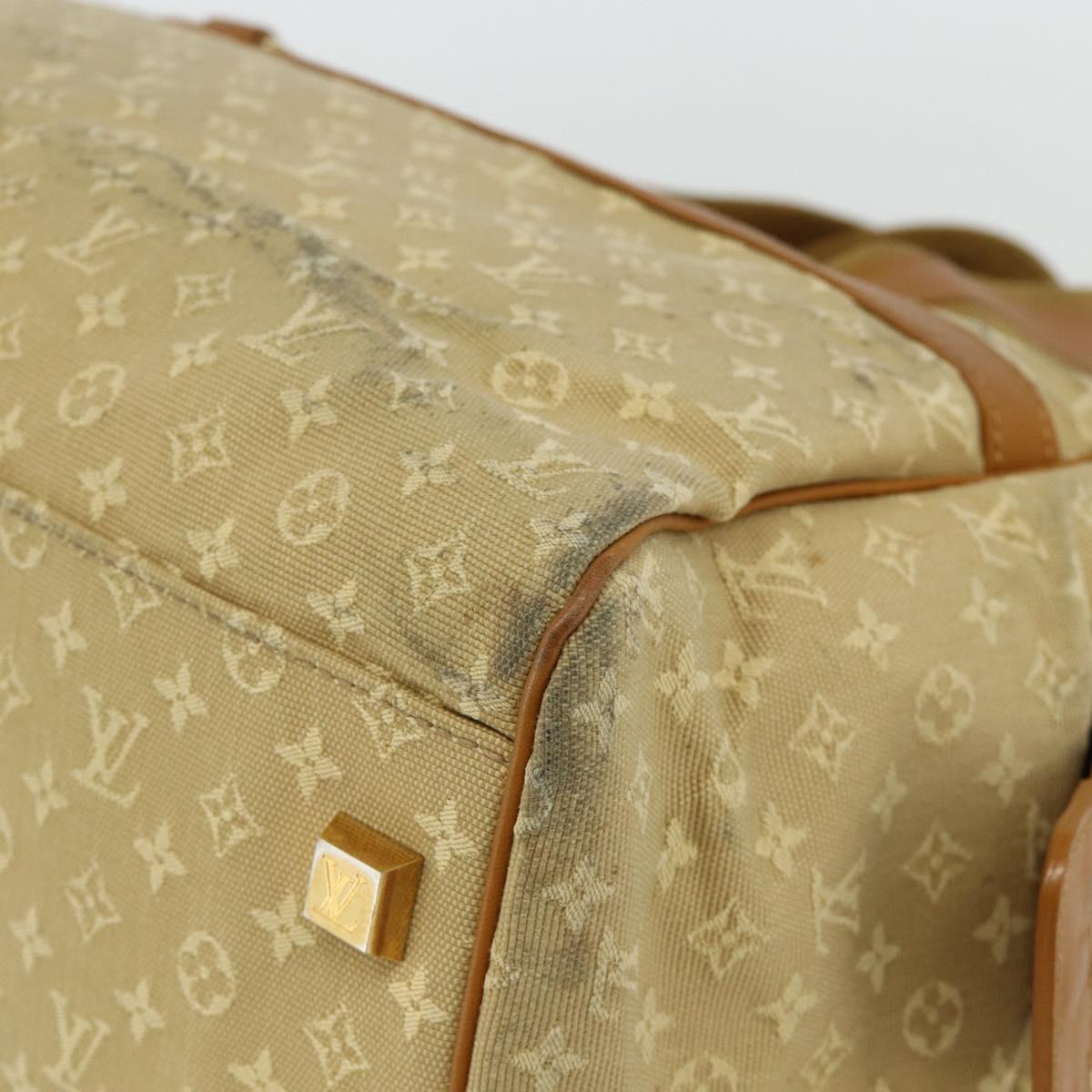 LOUIS VUITTON Monogram Mini Josephine GM Hand Bag Beige M92310 LV Auth 179024