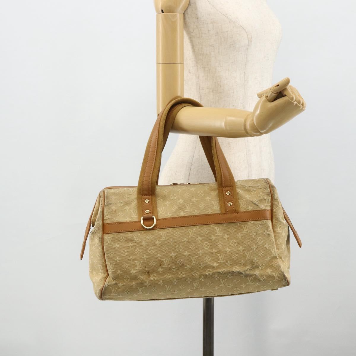 LOUIS VUITTON Monogram Mini Josephine GM Hand Bag Beige M92310 LV Auth 179024