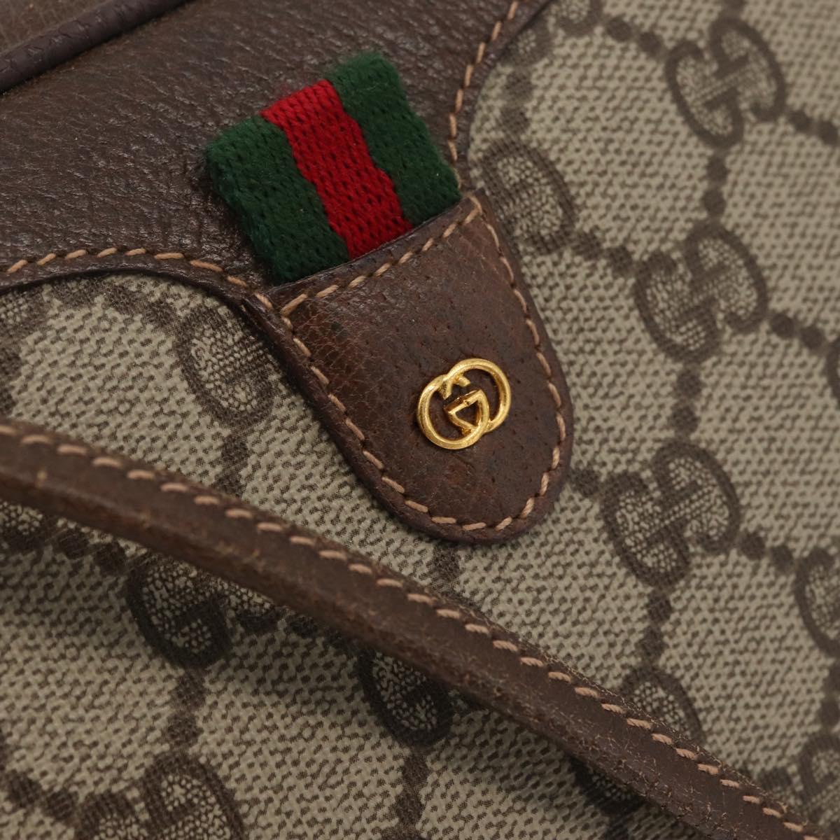 GUCCI GG Supreme Web Sherry Line Bag PVC Outlet 007 754 6112 4030 Auth 179036