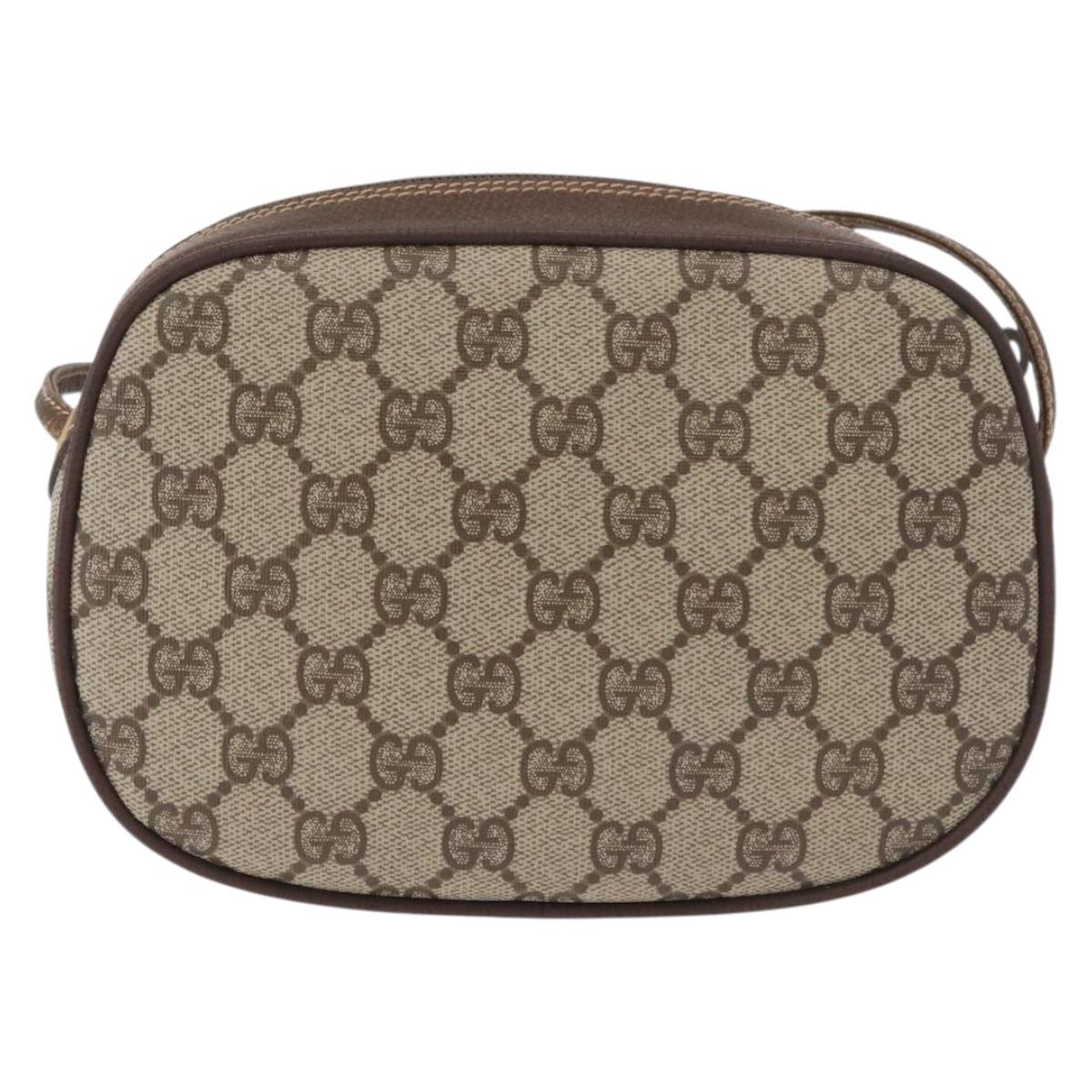GUCCI GG Supreme Web Sherry Line Bag PVC Outlet 007 754 6112 4030 Auth 179036