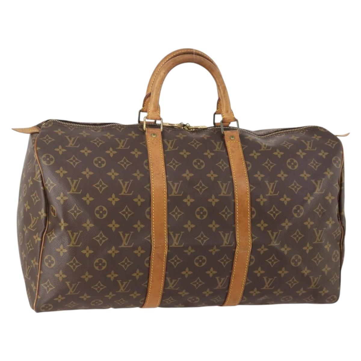 LOUIS VUITTON Monogram Keepall 50 Boston Bag M41426 LV Auth 179056