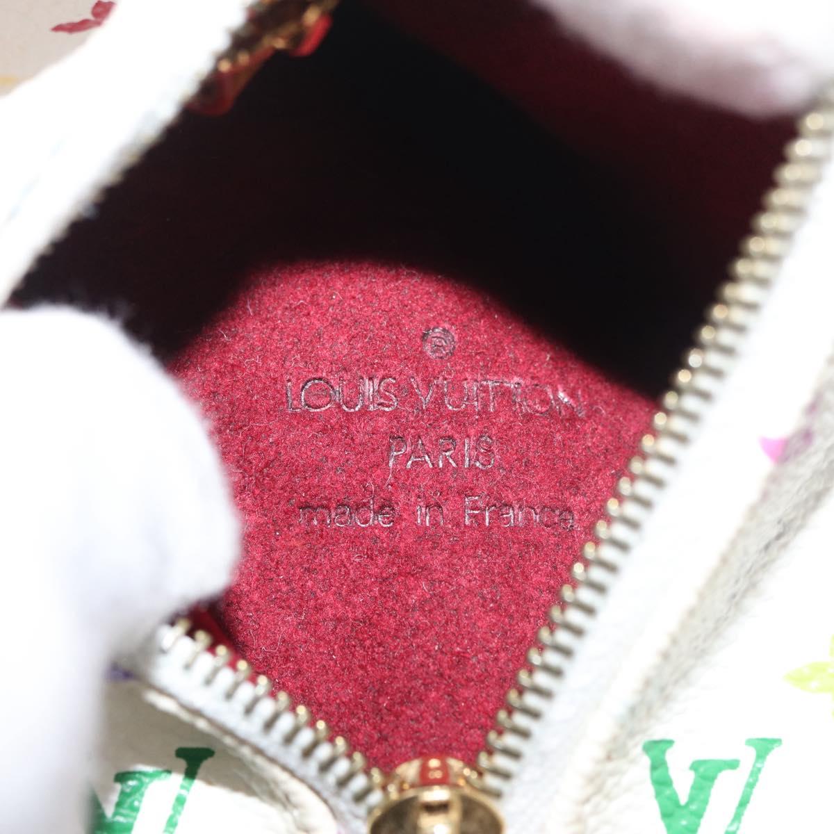 LOUIS VUITTON Monogram Multicolor Berlango Purse White M58028 LV Auth 179065V