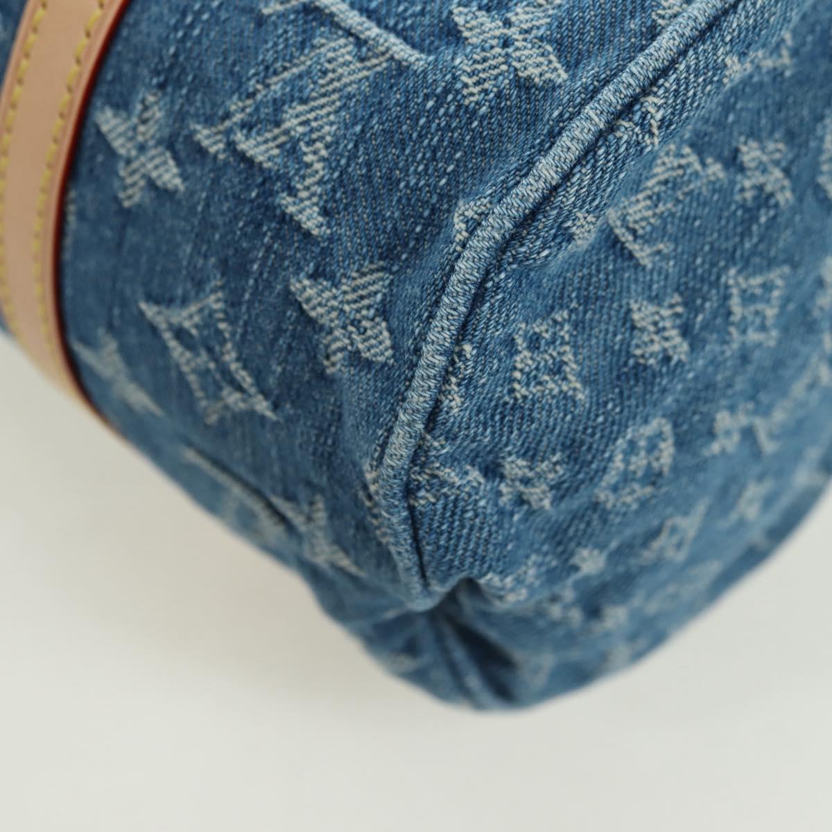 LOUIS VUITTON Monogram Denim Papillon MM Hand Bag Blue M46830 LV Auth 179081SM