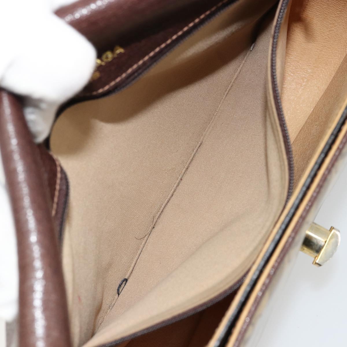 BALENCIAGA Shoulder Bag Coated Canvas Gold Beige Auth 179093A