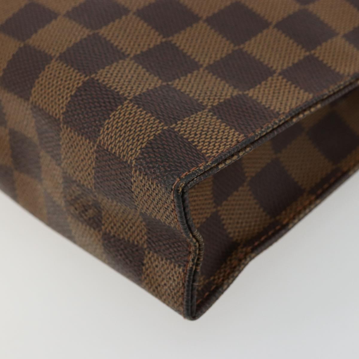 LOUIS VUITTON Damier Ebene Poche Toilette 26 Pouch N47543 LV Auth 179094