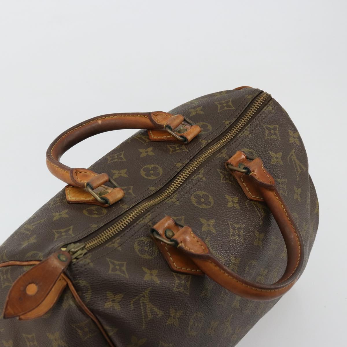 LOUIS VUITTON Monogram Speedy 30 Hand Bag M41526 LV Auth 179095