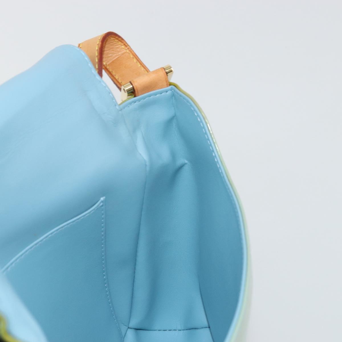 LOUIS VUITTON Monogram Vernis Thompson Street Bag Baby Blue M91009 Auth 179097