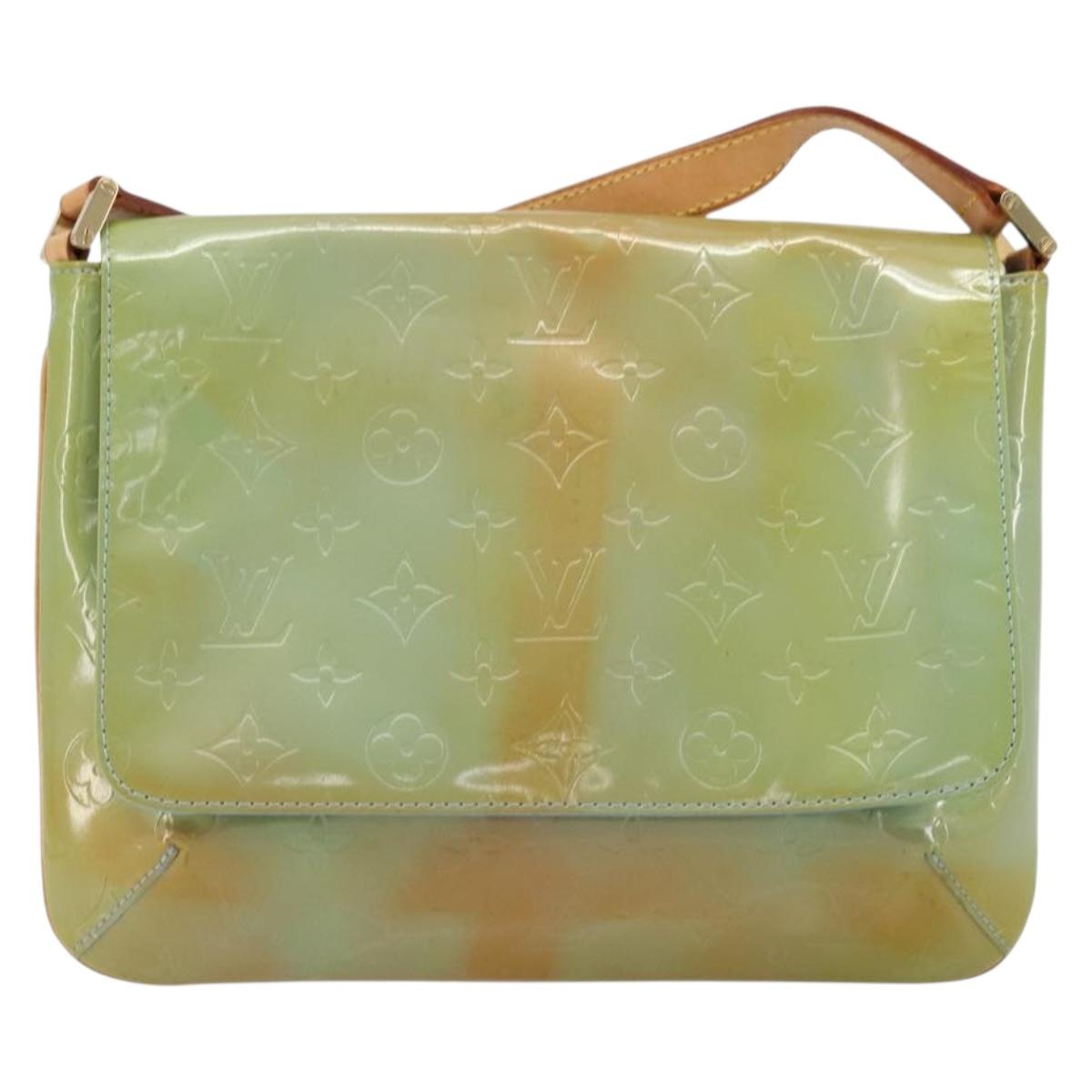 LOUIS VUITTON Monogram Vernis Thompson Street Bag Baby Blue M91009 Auth 179097