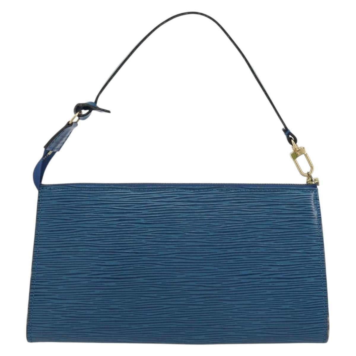 LOUIS VUITTON Epi Pochette Accessoires Pouch Blue M52985 LV Auth 179106A