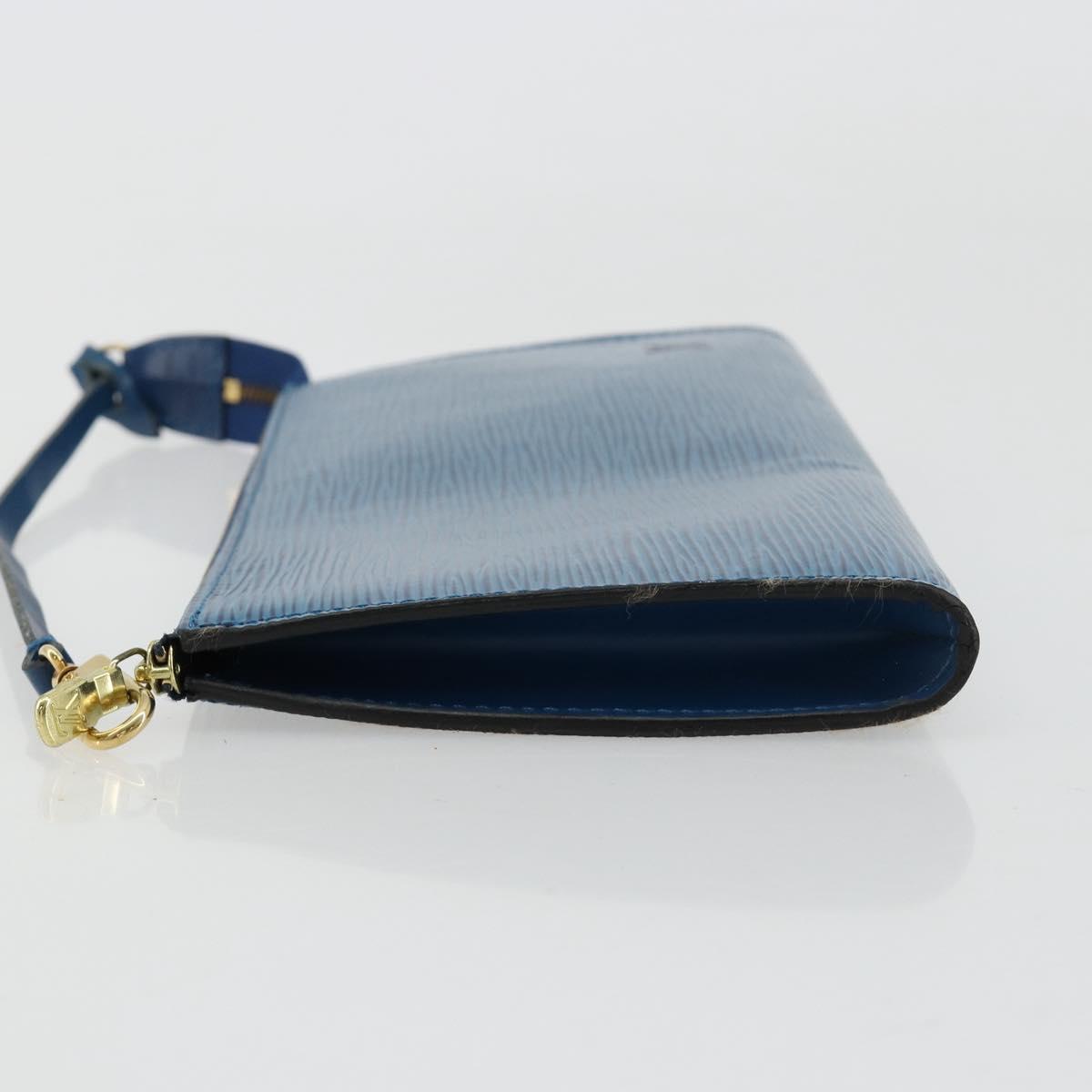 LOUIS VUITTON Epi Pochette Accessoires Pouch Blue M52985 LV Auth 179106A