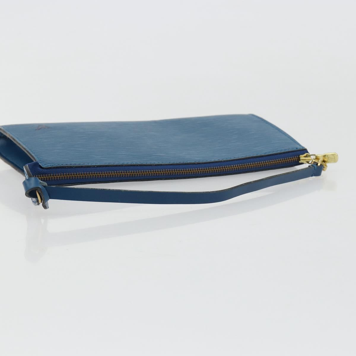LOUIS VUITTON Epi Pochette Accessoires Pouch Blue M52985 LV Auth 179106A