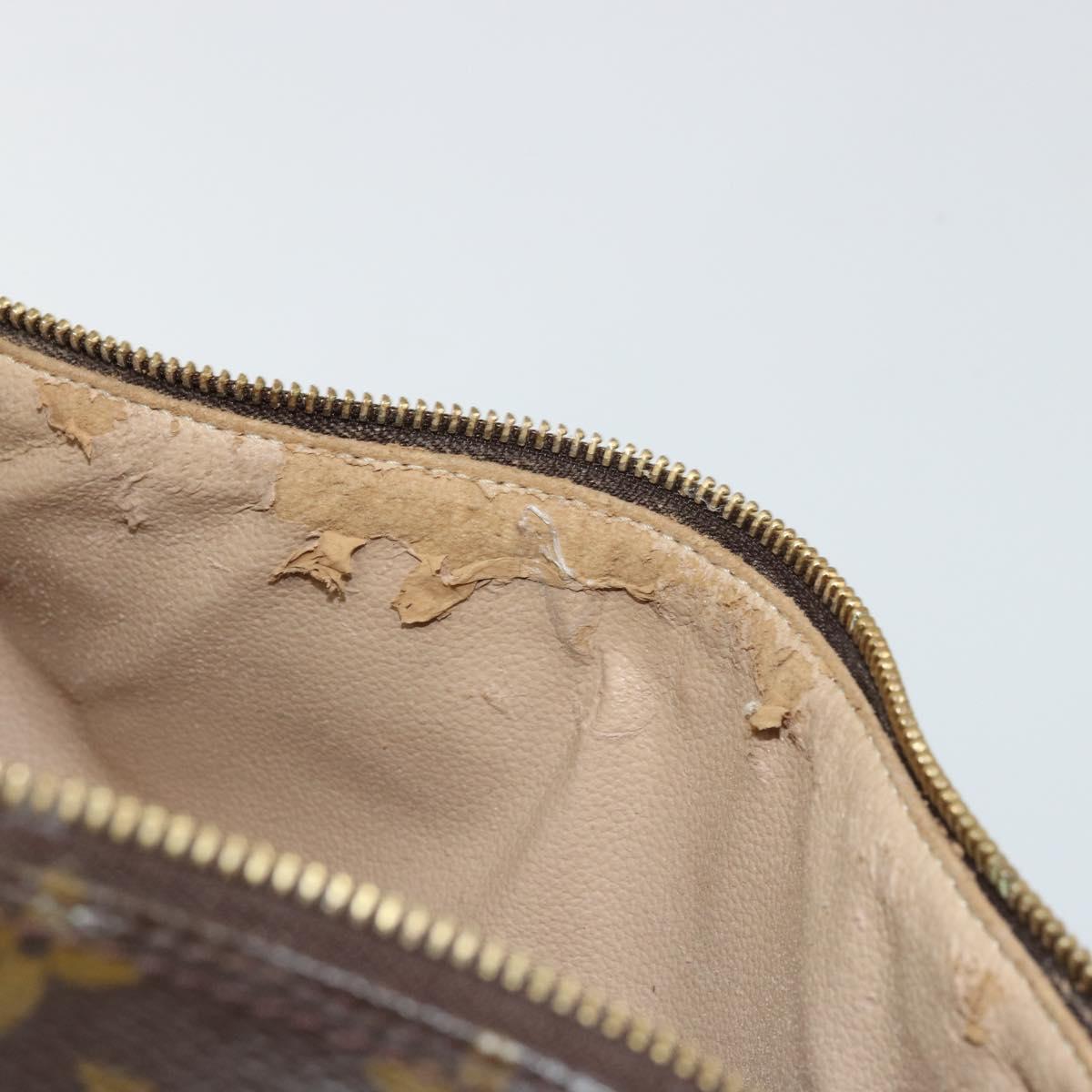 LOUIS VUITTON Monogram Trousse Patte Pression Cosmetic Pouch M47636 Auth 179109