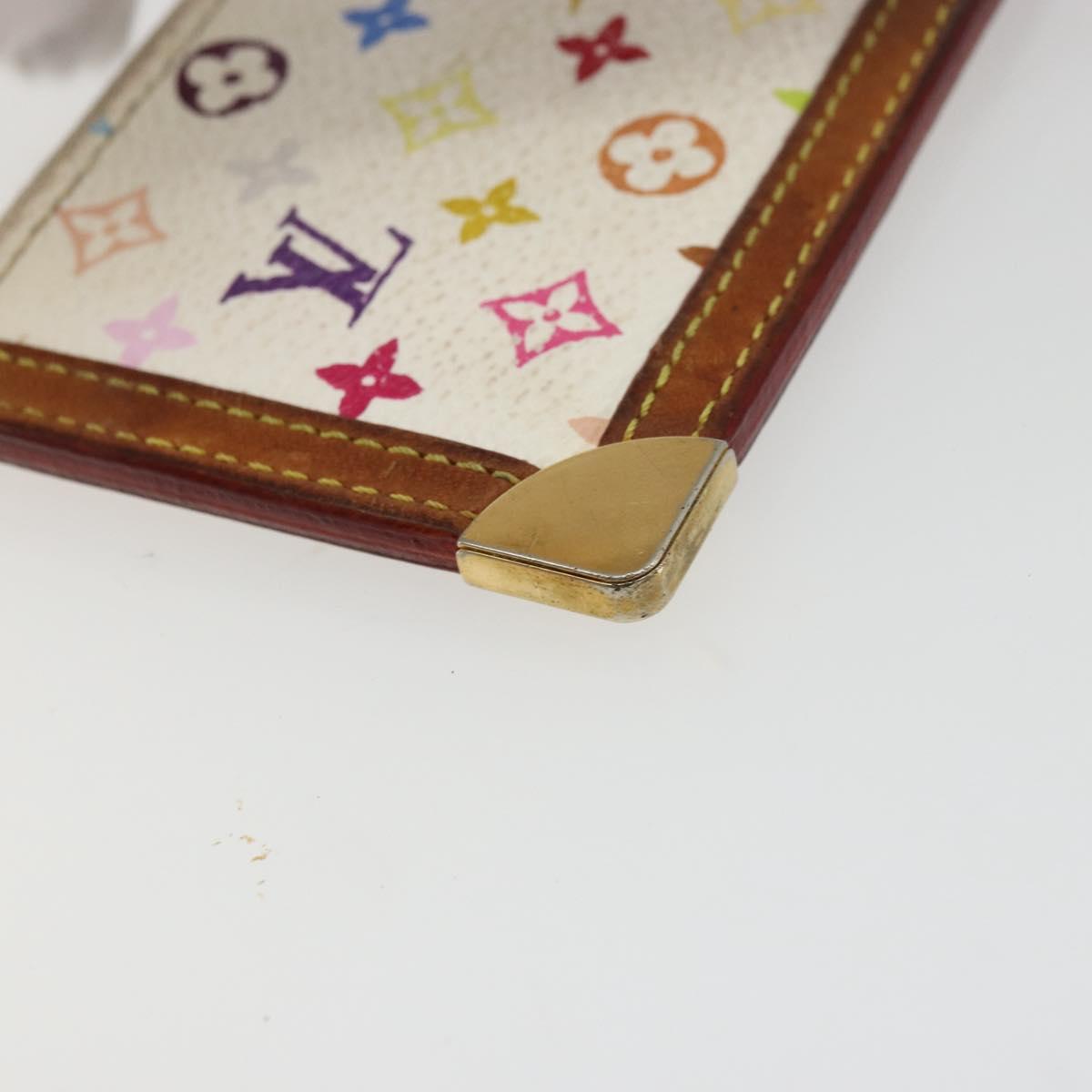 LOUIS VUITTON Monogram Multicolor Pochette Cles Purse White M92655 Auth 179112