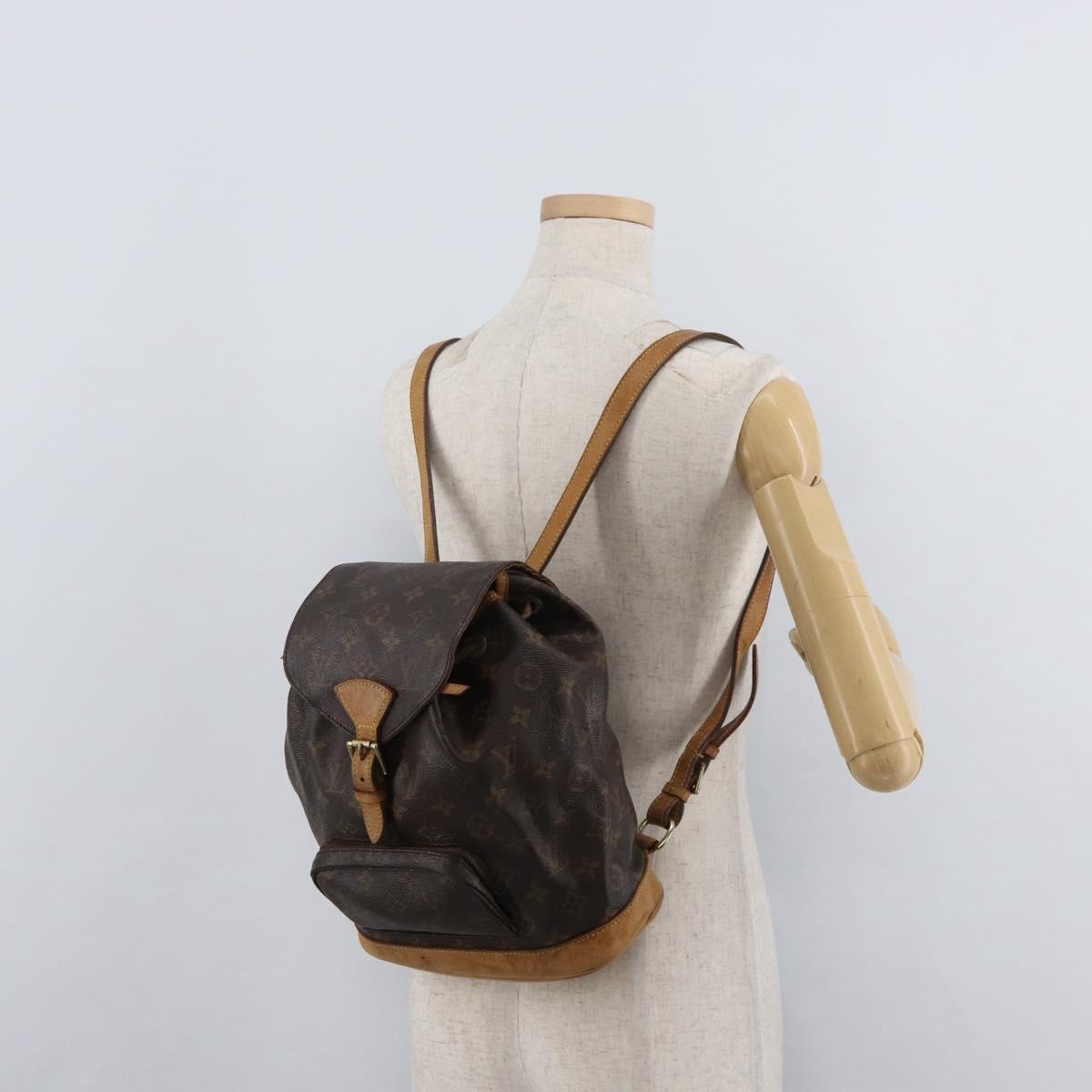 LOUIS VUITTON Monogram Montsouris MM Backpack M51136 LV Auth 179123