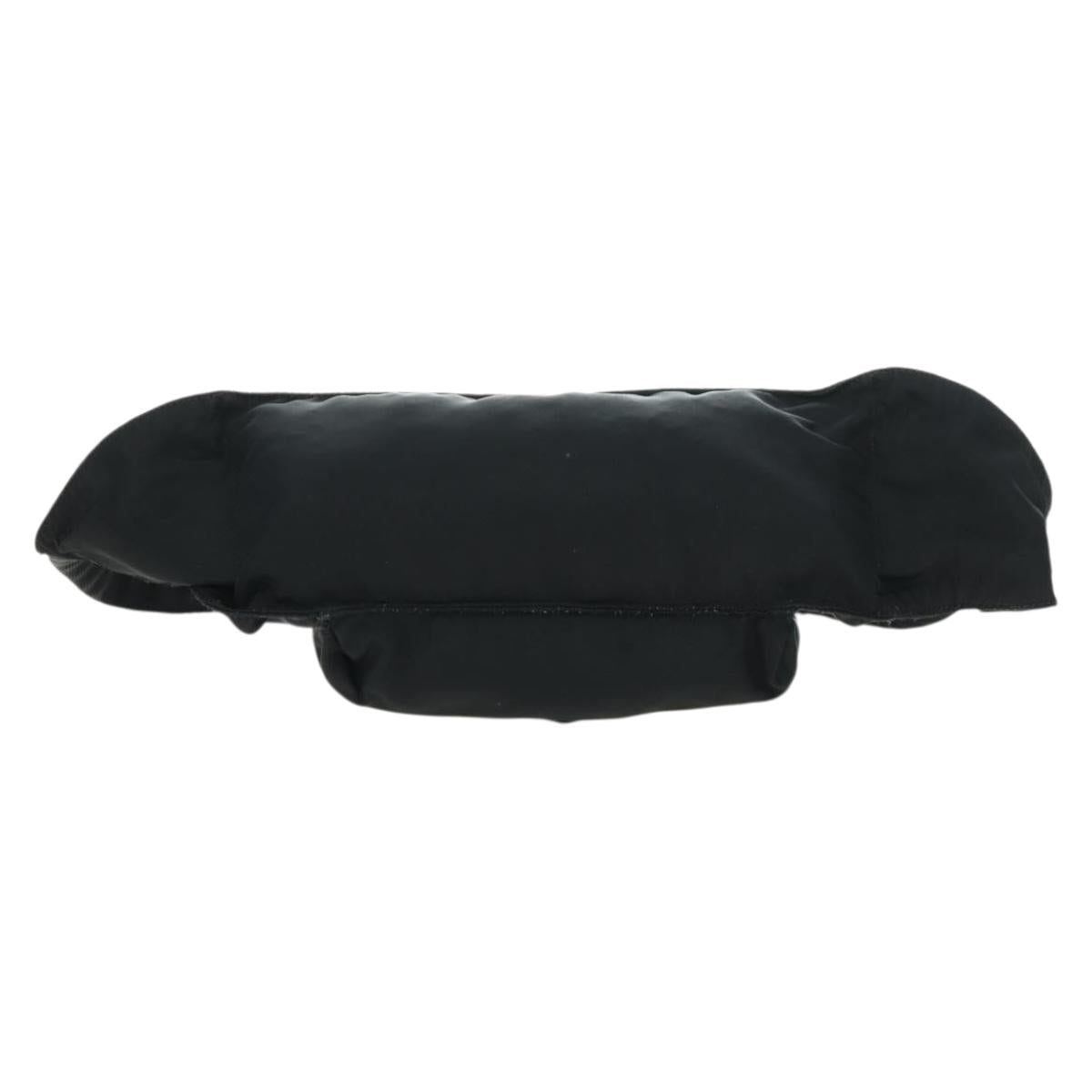 PRADA Body Bag Nylon Black Silver Auth 179145A