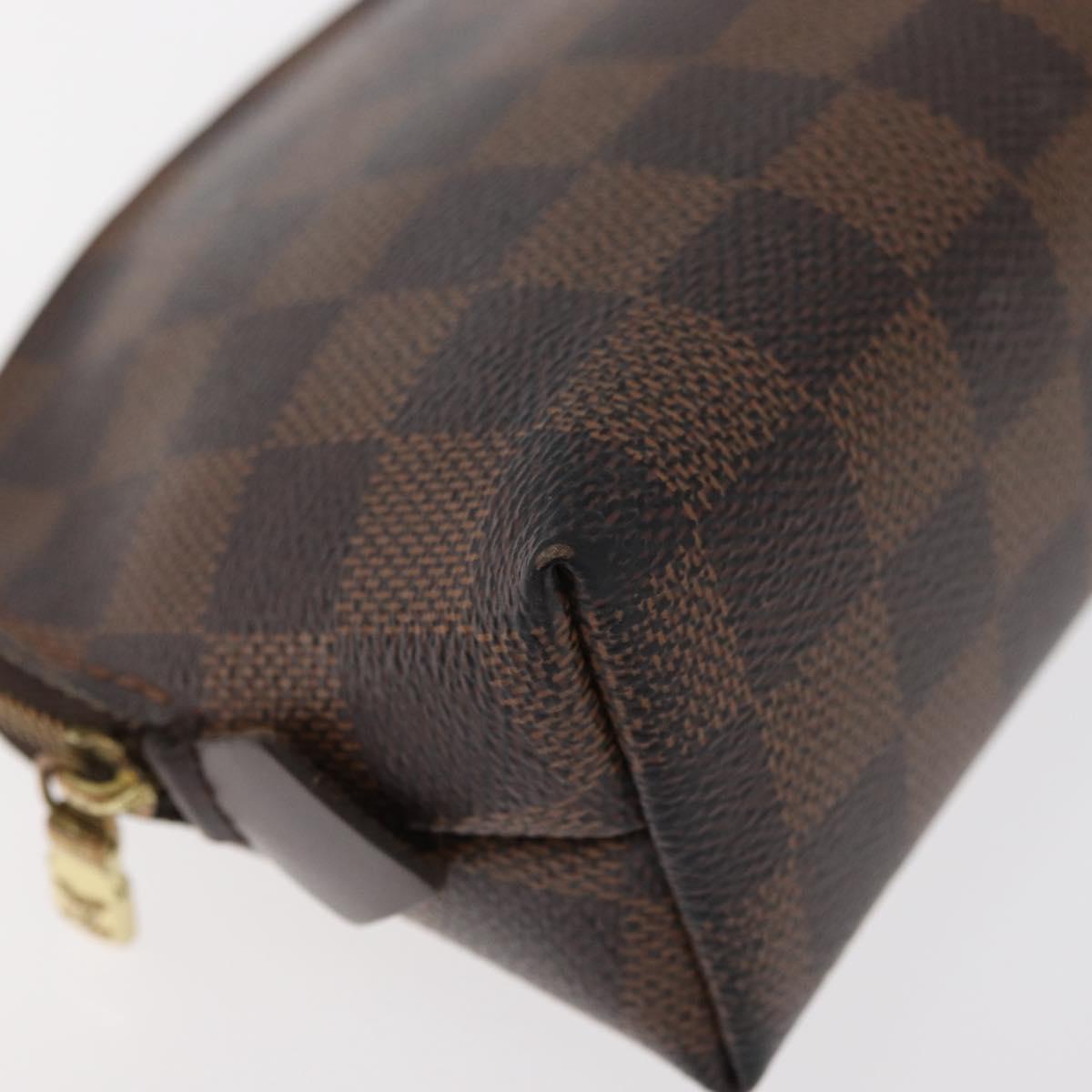 LOUIS VUITTON Damier Ebene Pochette Cosmetic PM Pouch N47516 LV Auth 179147