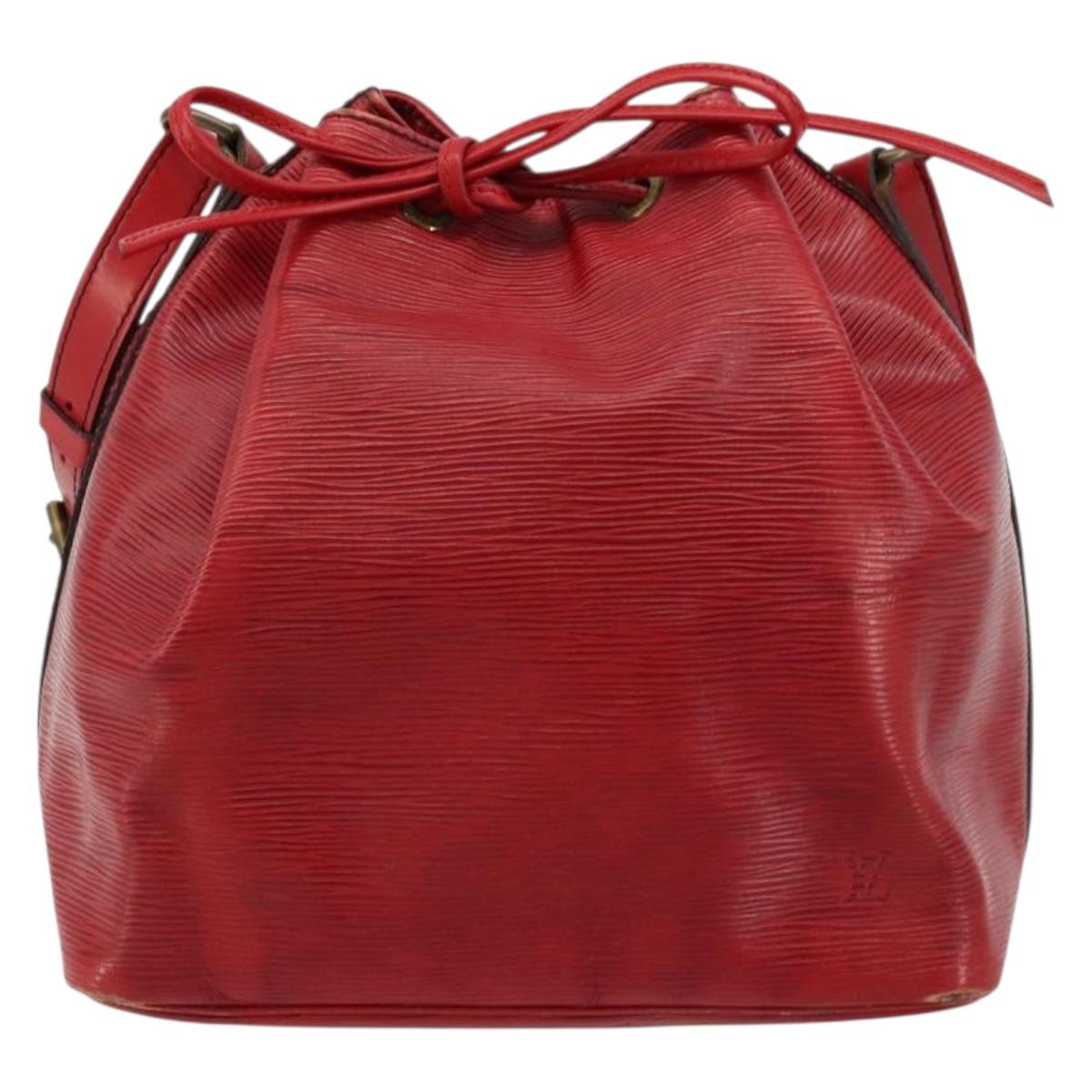 LOUIS VUITTON Epi Petit Noe Shoulder Bag Red M44107 LV Auth 179148