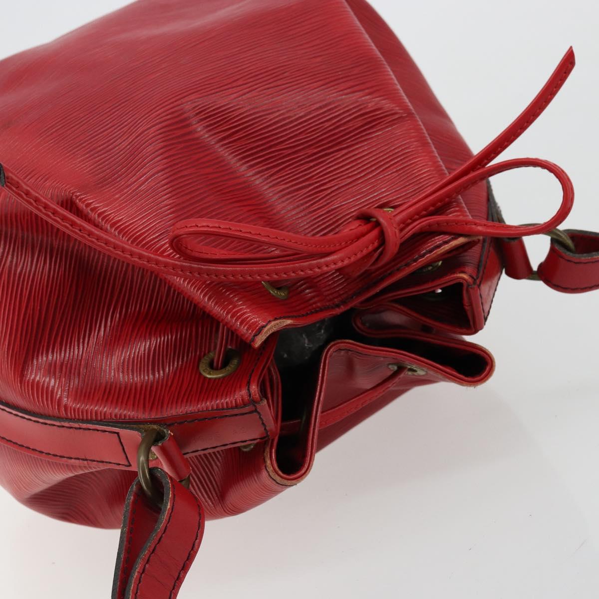 LOUIS VUITTON Epi Petit Noe Shoulder Bag Red M44107 LV Auth 179148