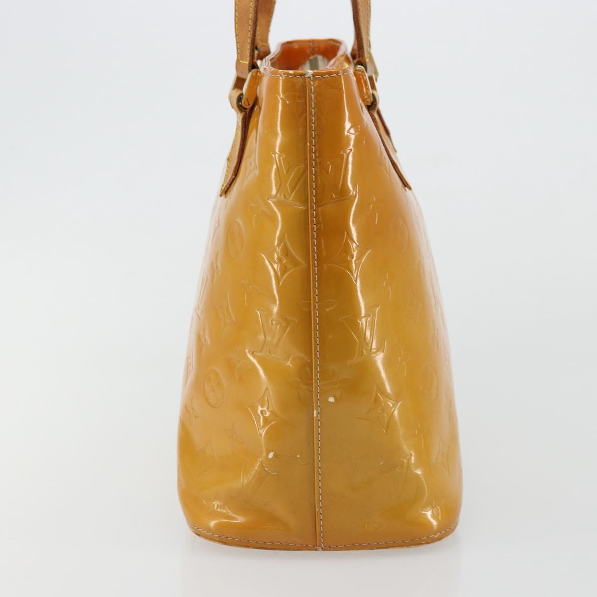 LOUIS VUITTON Monogram Vernis Houston Hand Bag Beige M91004 LV Auth 179150