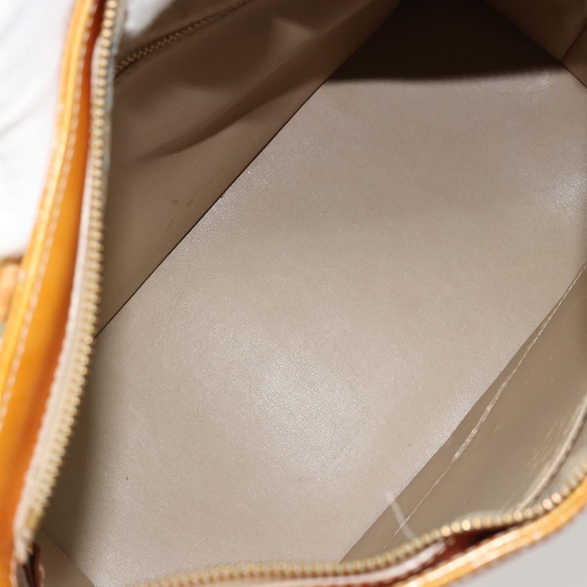 LOUIS VUITTON Monogram Vernis Houston Hand Bag Beige M91004 LV Auth 179151